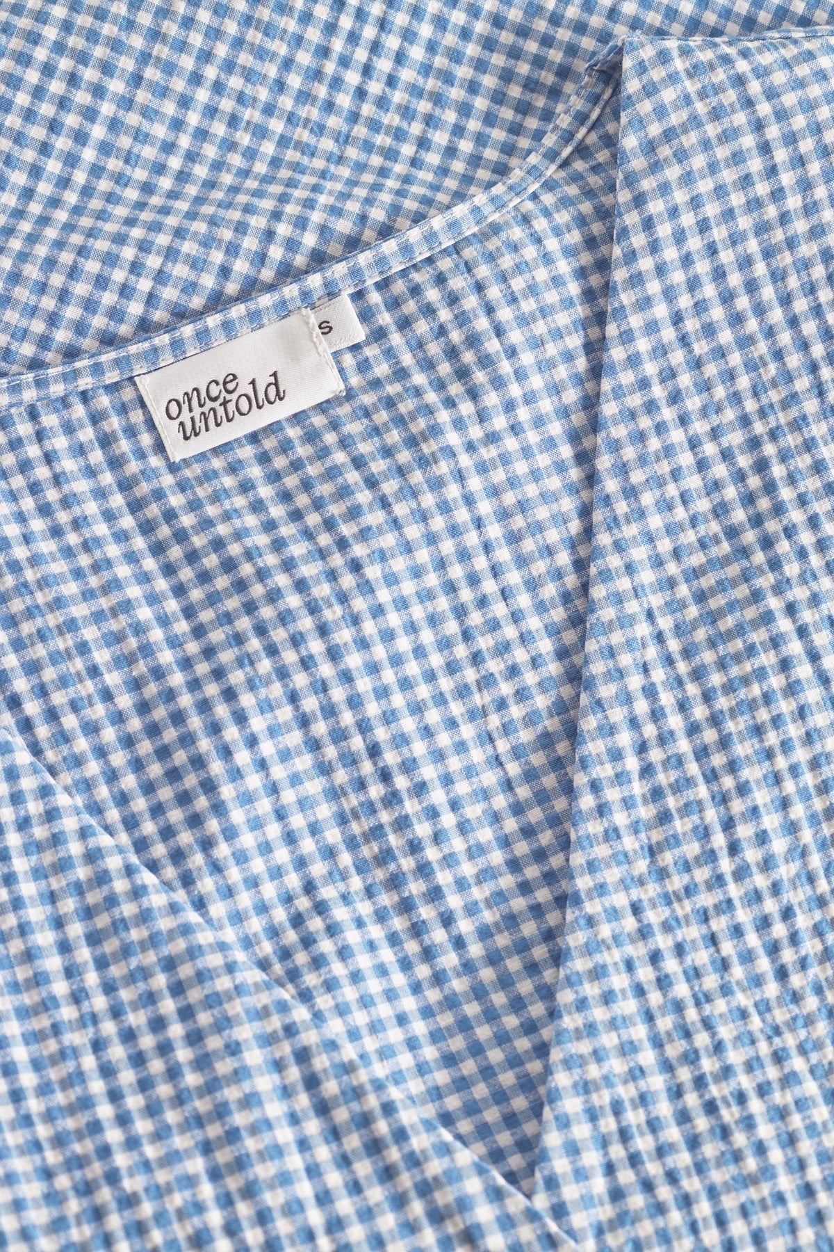 Once Untold Indiana Button Shirt Skjorte Blå Mønster - modostore.no