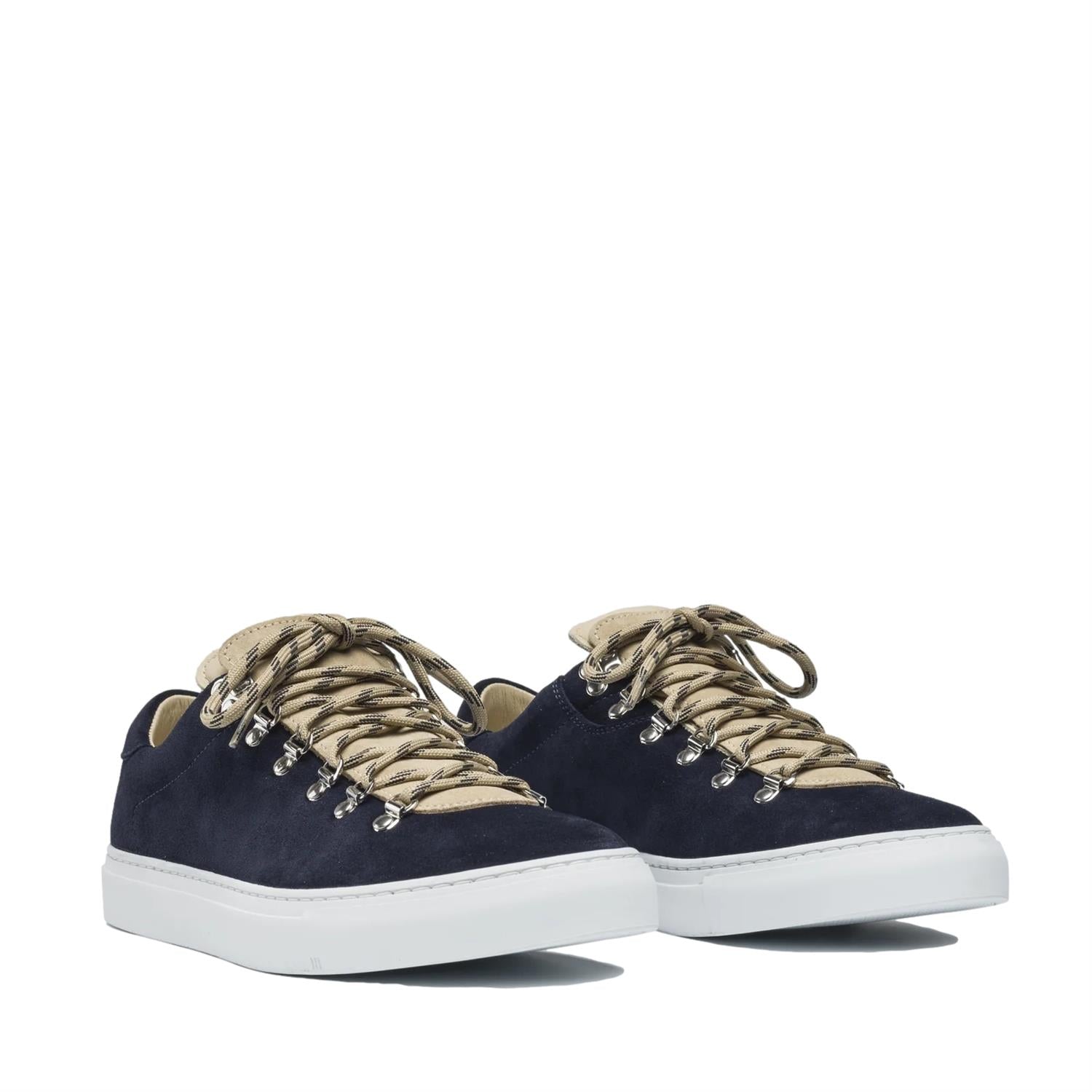 Diemme Marostica Low Navy Suede Mix Sko Blå Og Beige