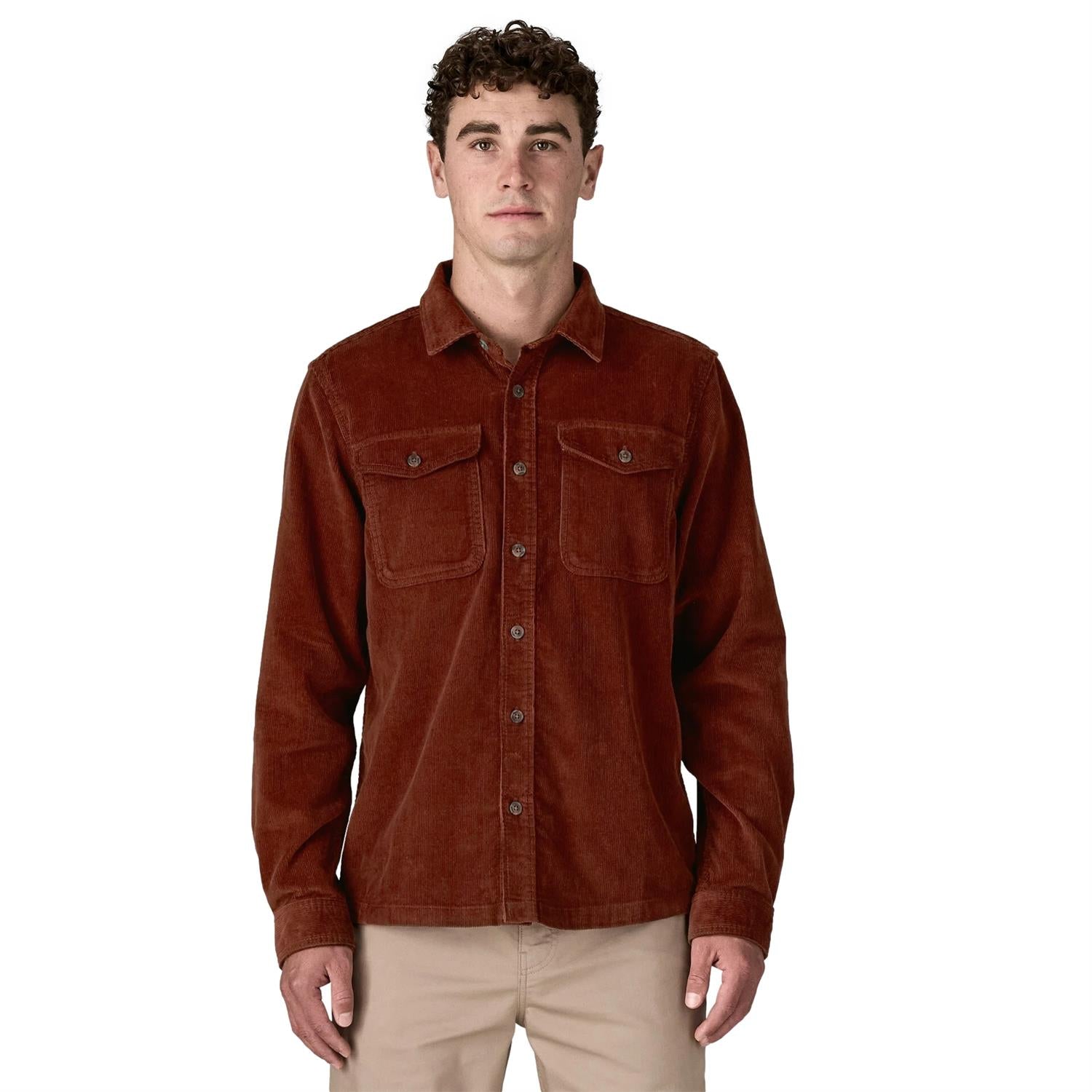 Patagonia M Corduroy Shirt Skjorte Rødbrun