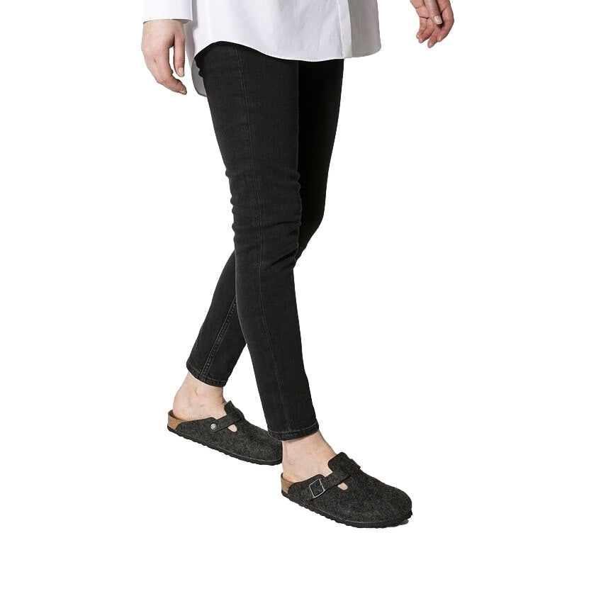 Birkenstock Boston Nova Felt Sko Mørkegrå - modostore.no