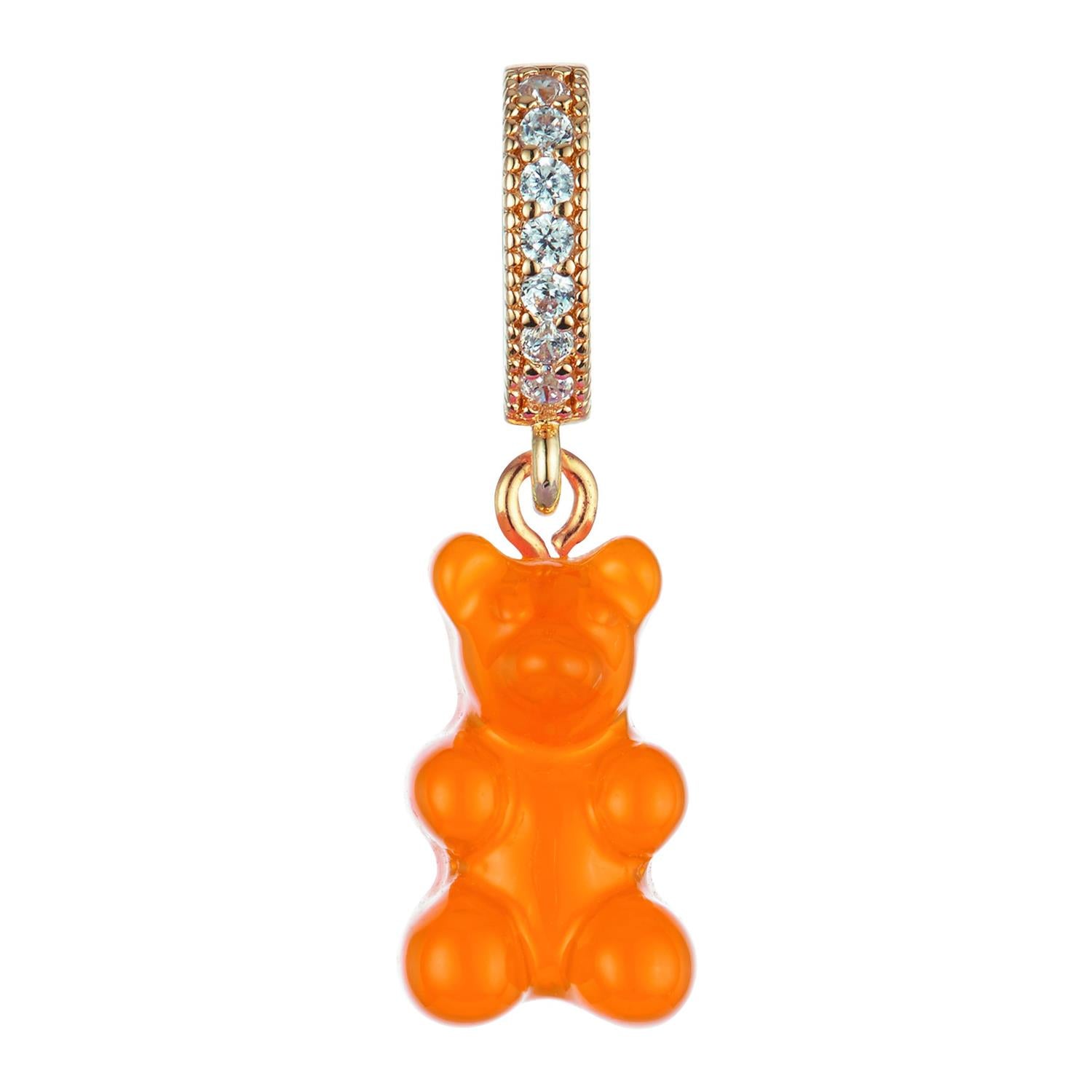 Crystal Haze Nostalgia bear Charm Oransje - modostore.no