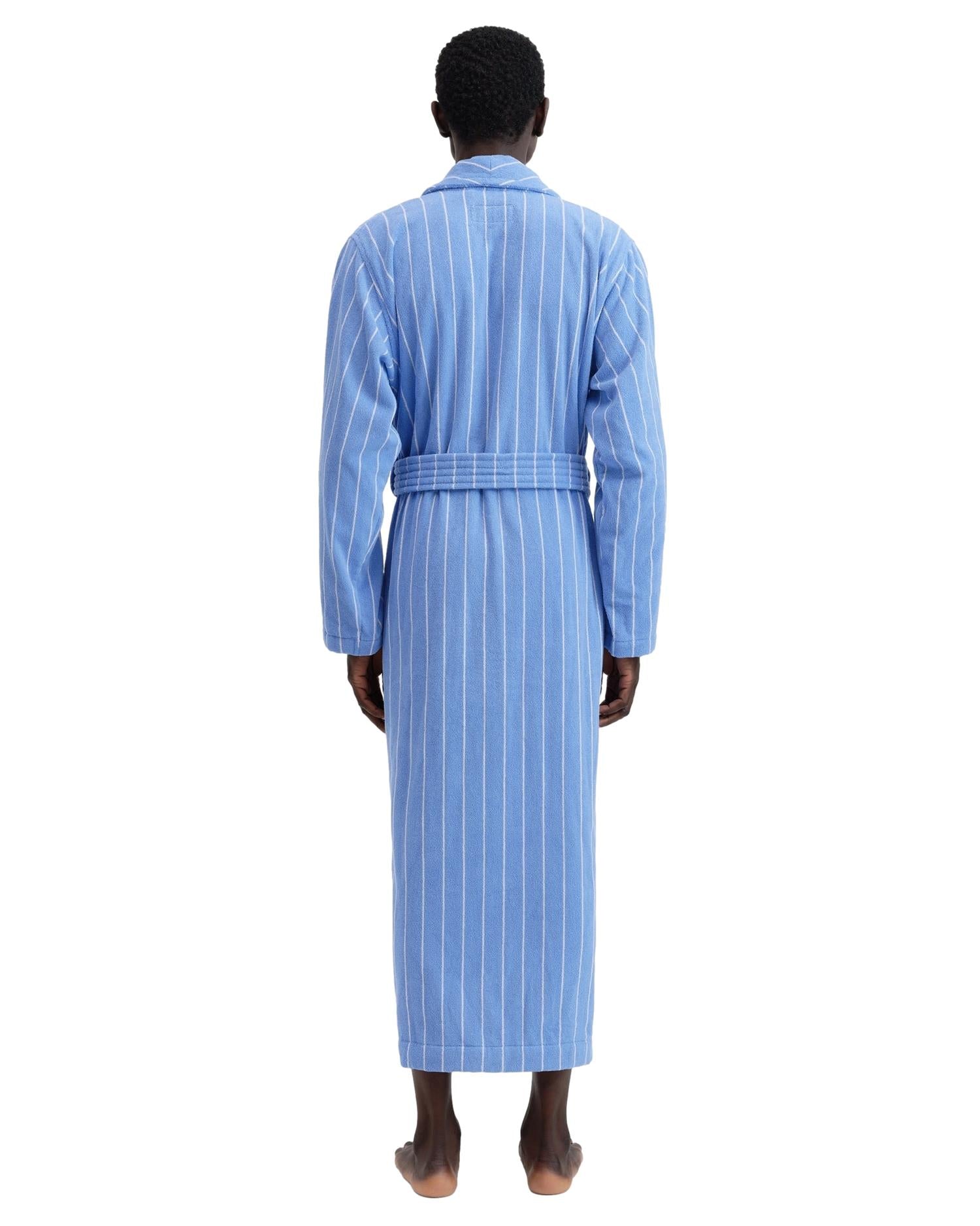 Tekla Classic Bathrobe Marseille Undertøy Morgenkåpe Blå