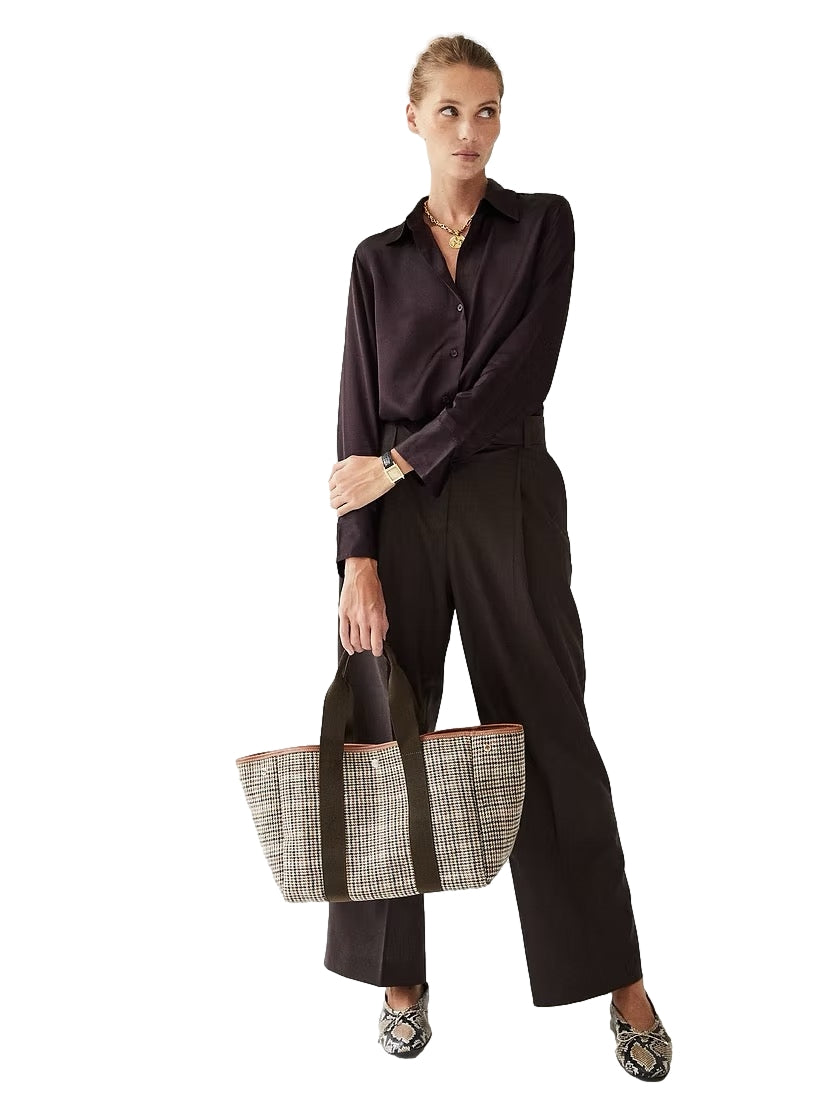 Rue de Verneuil Traversée M Camel Veske Beige Striped