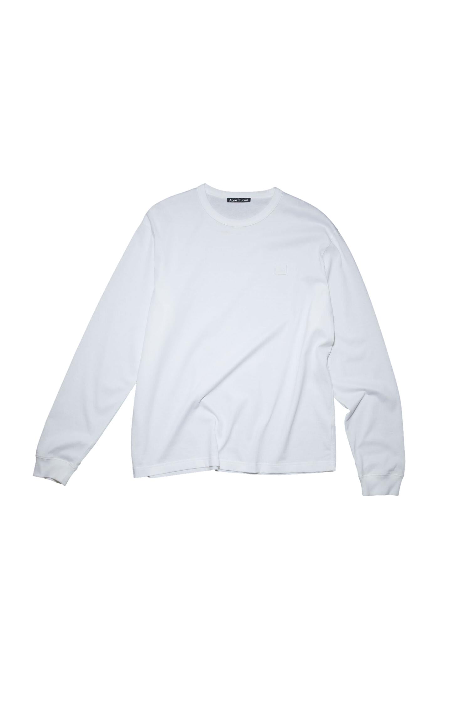 Acne Face Long Sleeve T-shirt Genser Hvit - modostore.no