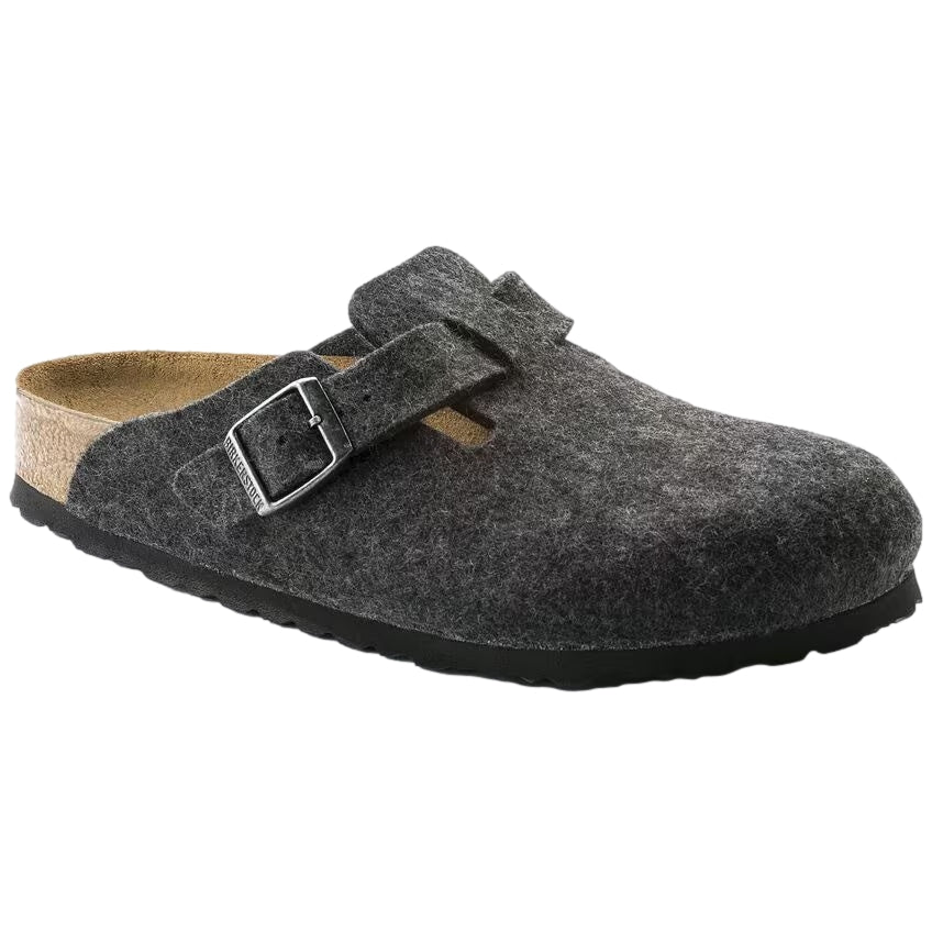 Birkenstock Boston Nova Felt Sko Mørkegrå - modostore.no