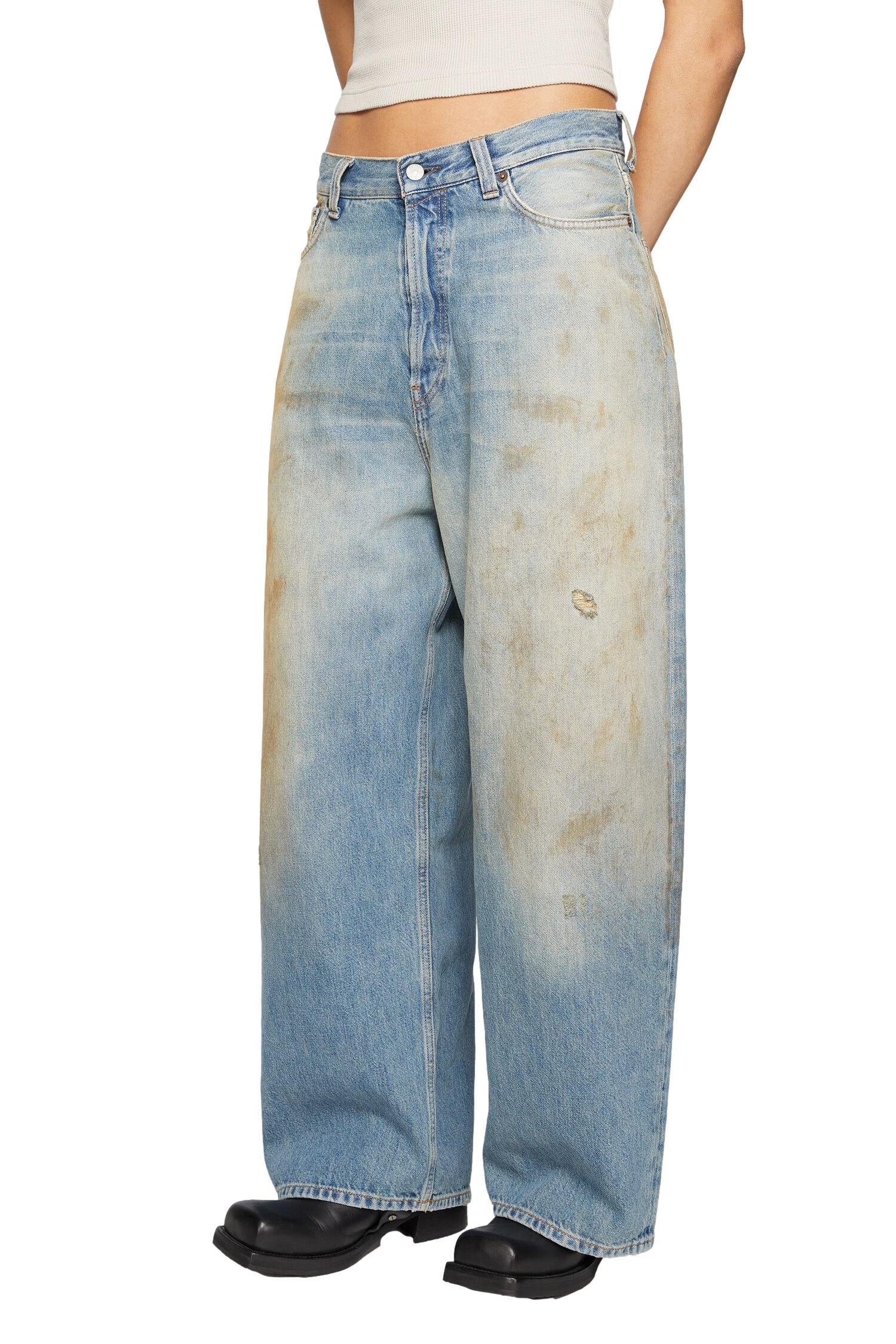 Acne 2023F Super Baggy Fit Penicillin Jeans Blå - modostore.no