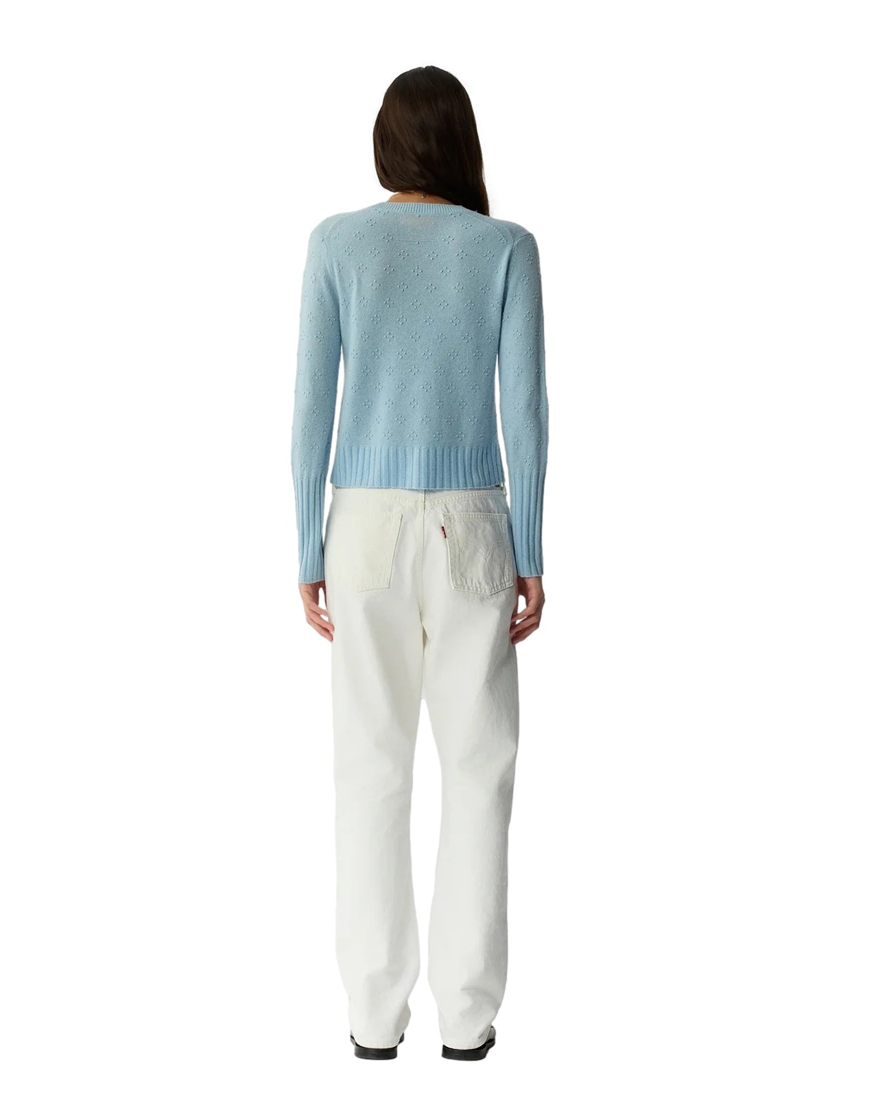 Guest In Residence Compass Shrunken Crew Genser Lyseblå - modostore.no