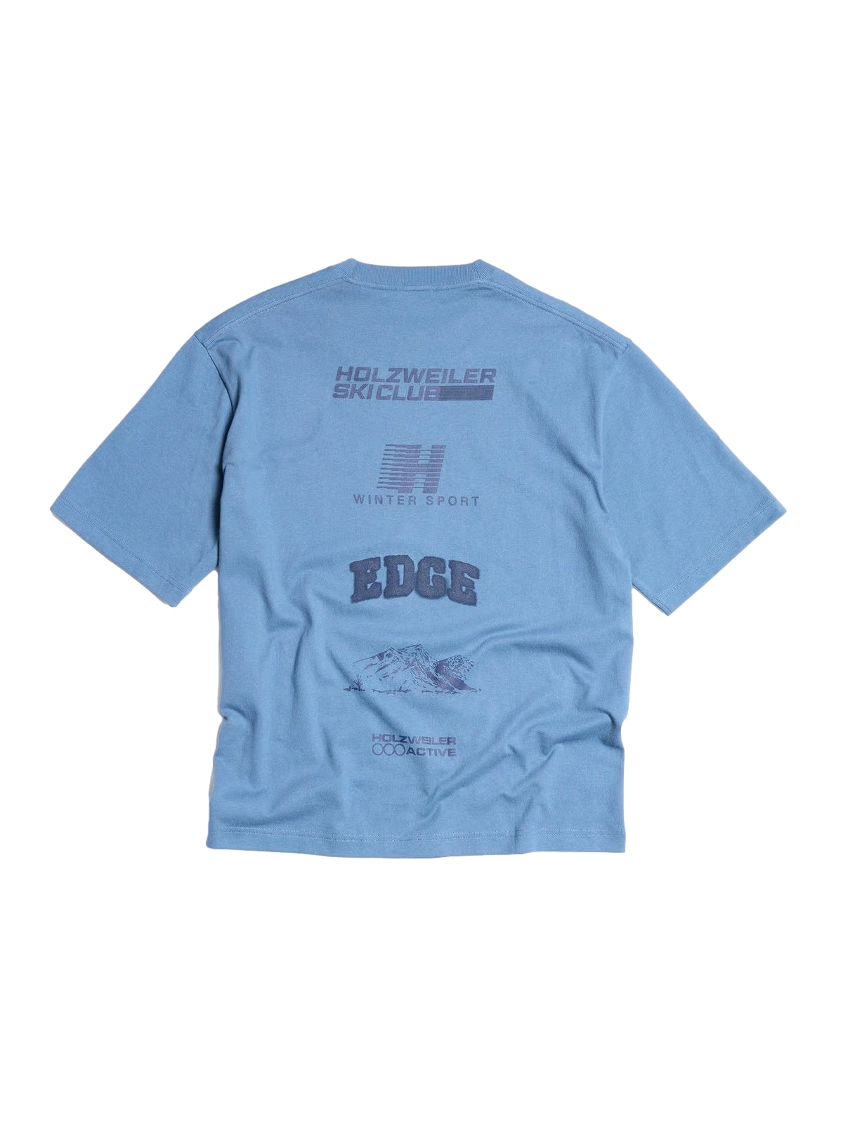 Holzweiler Ranger Logos Tee T-shirt Blå - modostore.no
