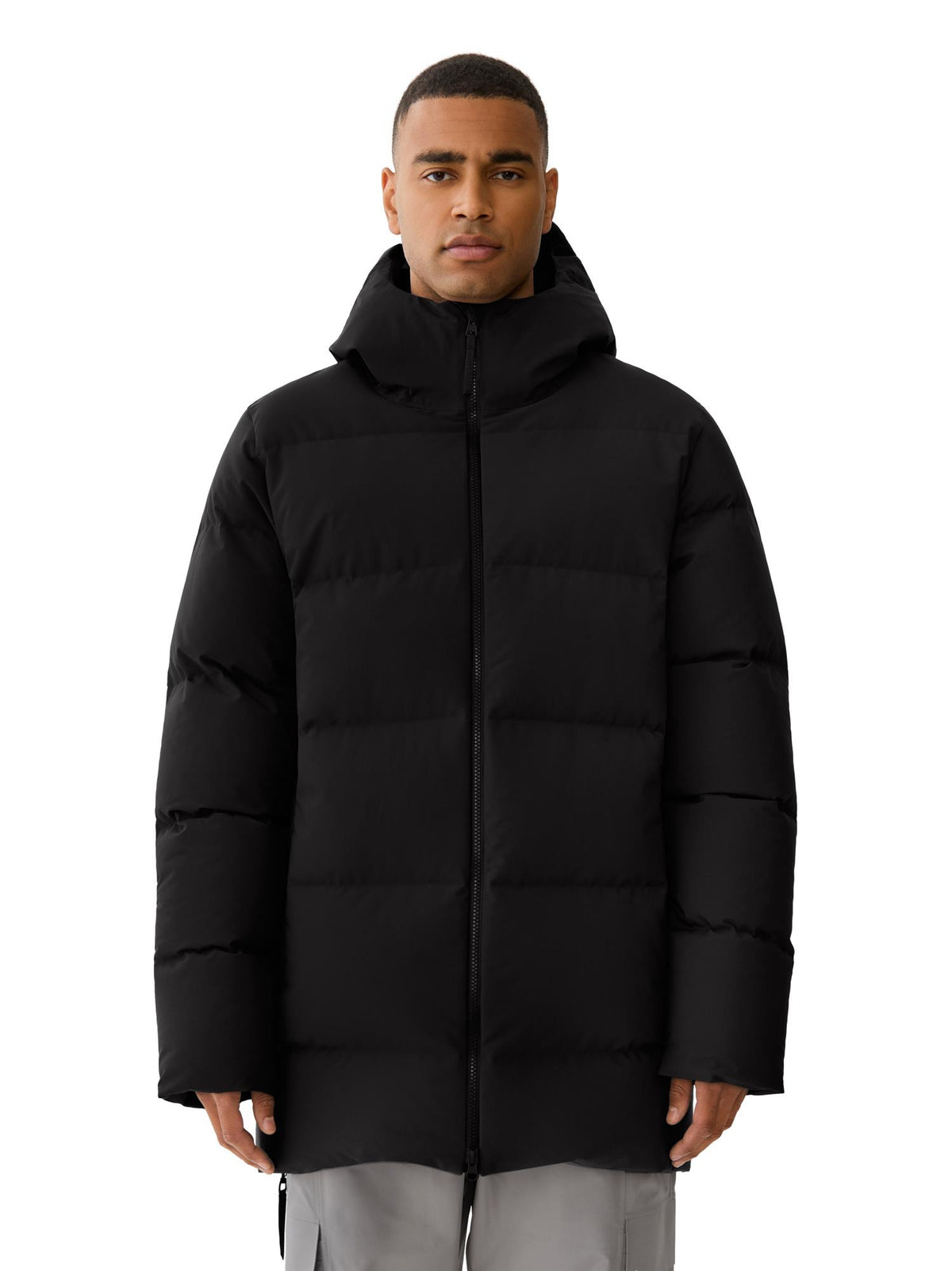 Blæst Urke Down Coat Black Jakke Sort