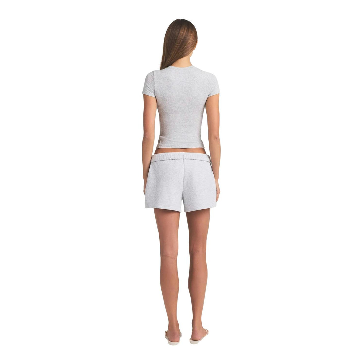 SKIMS Cotton Jersey T-shirt i lysegrått
