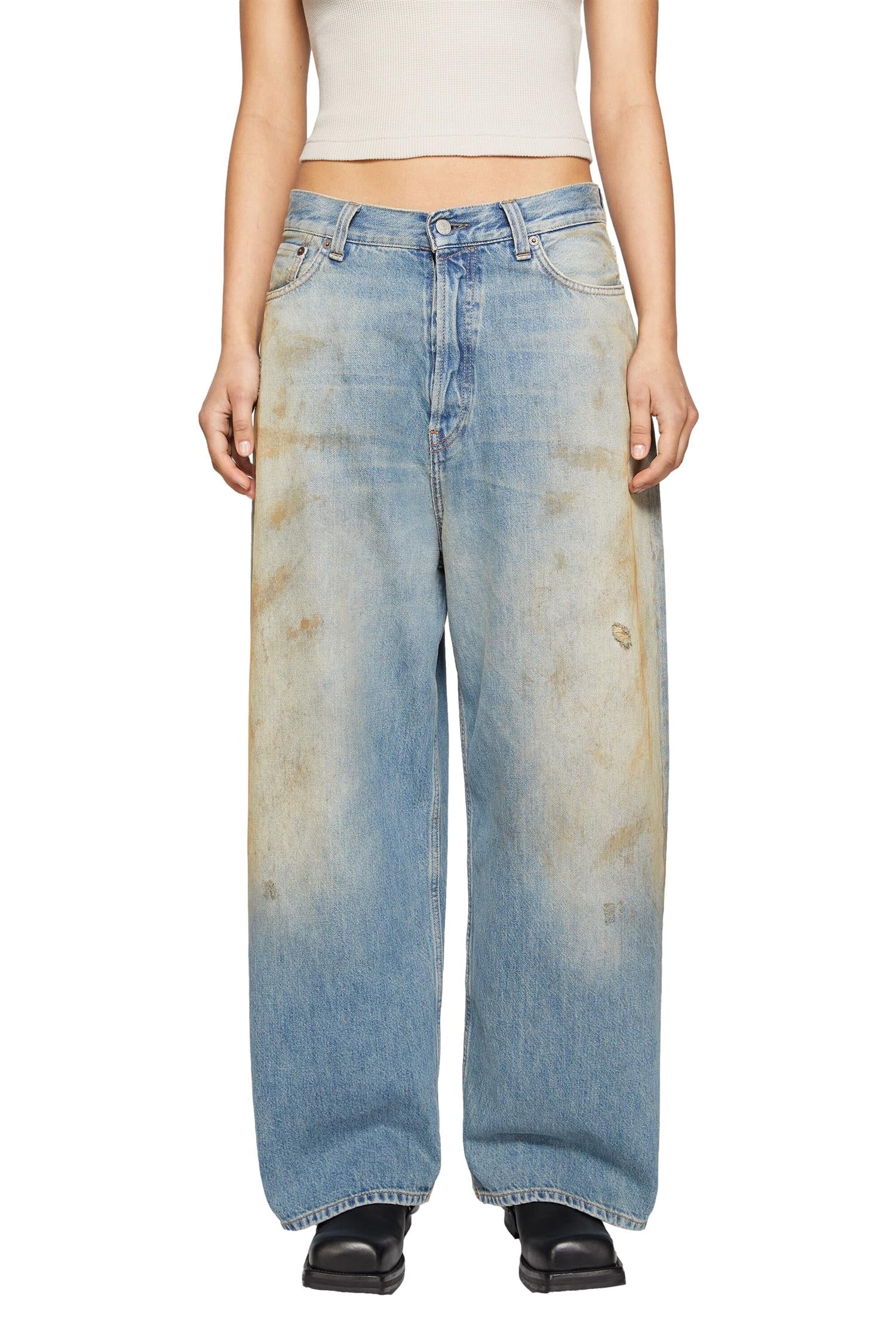 Acne 2023F Super Baggy Fit Penicillin Jeans Blå - modostore.no