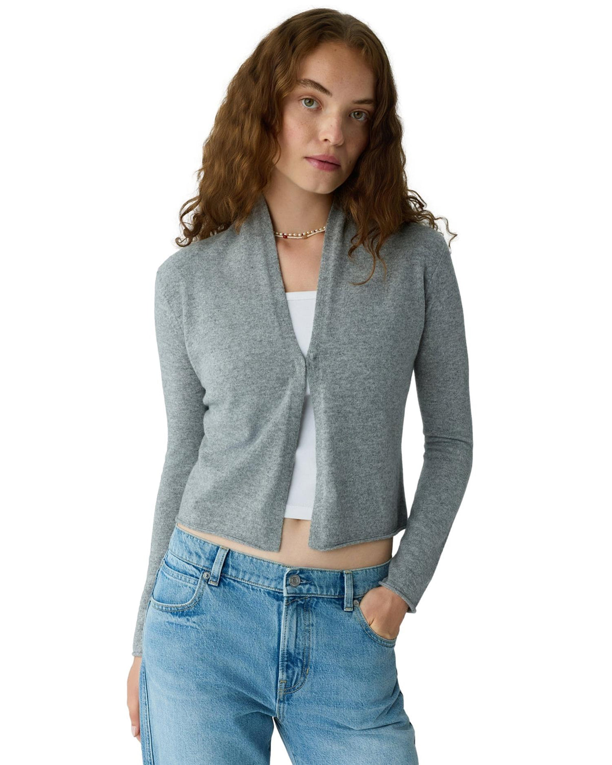 Guest In Residence Stealth Cardigan Heather Grey Cardigan Grå