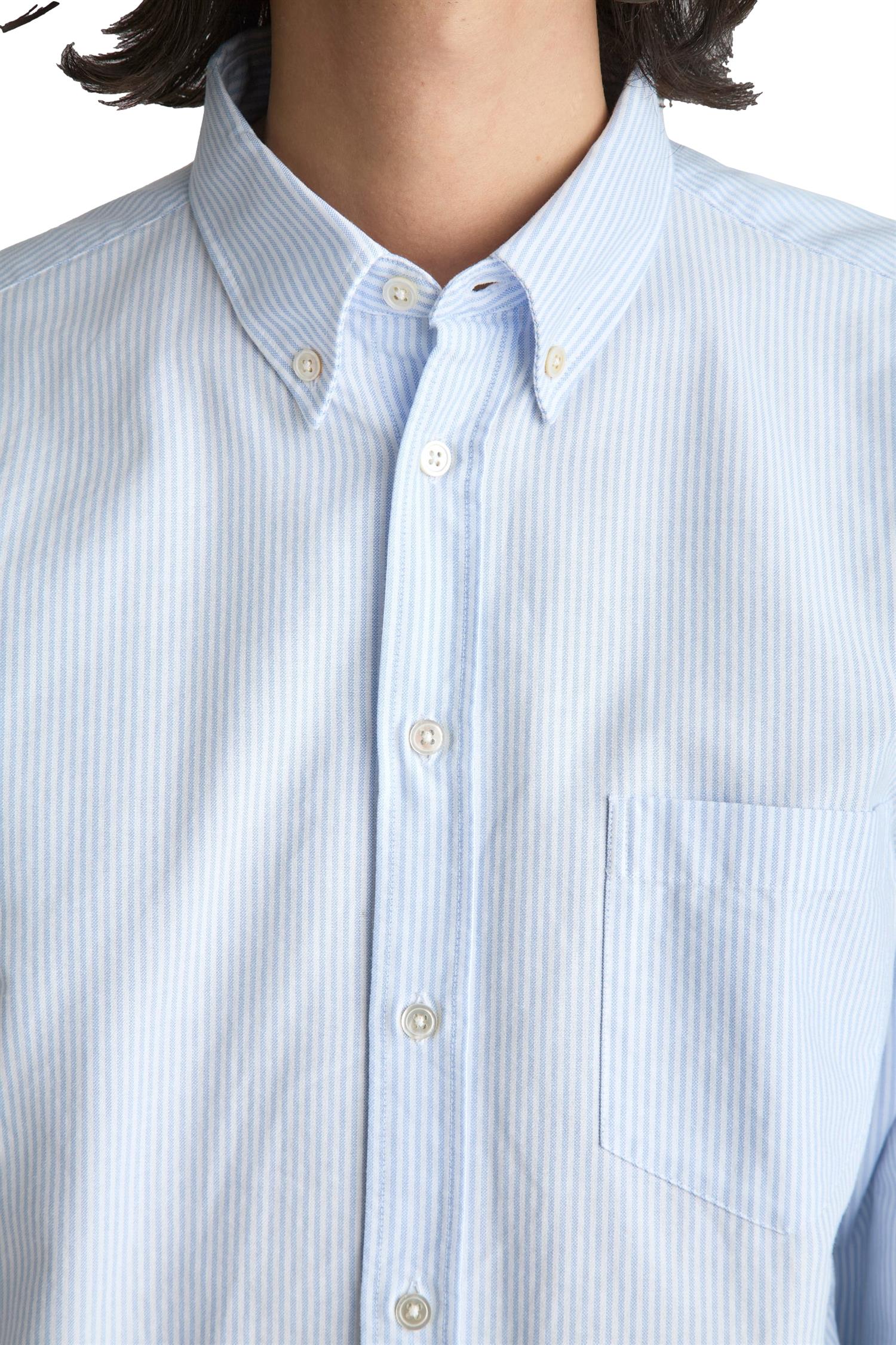 Livid Initial Celeste Candystripe Ox Skjorte Lyseblå Striper - modostore.no