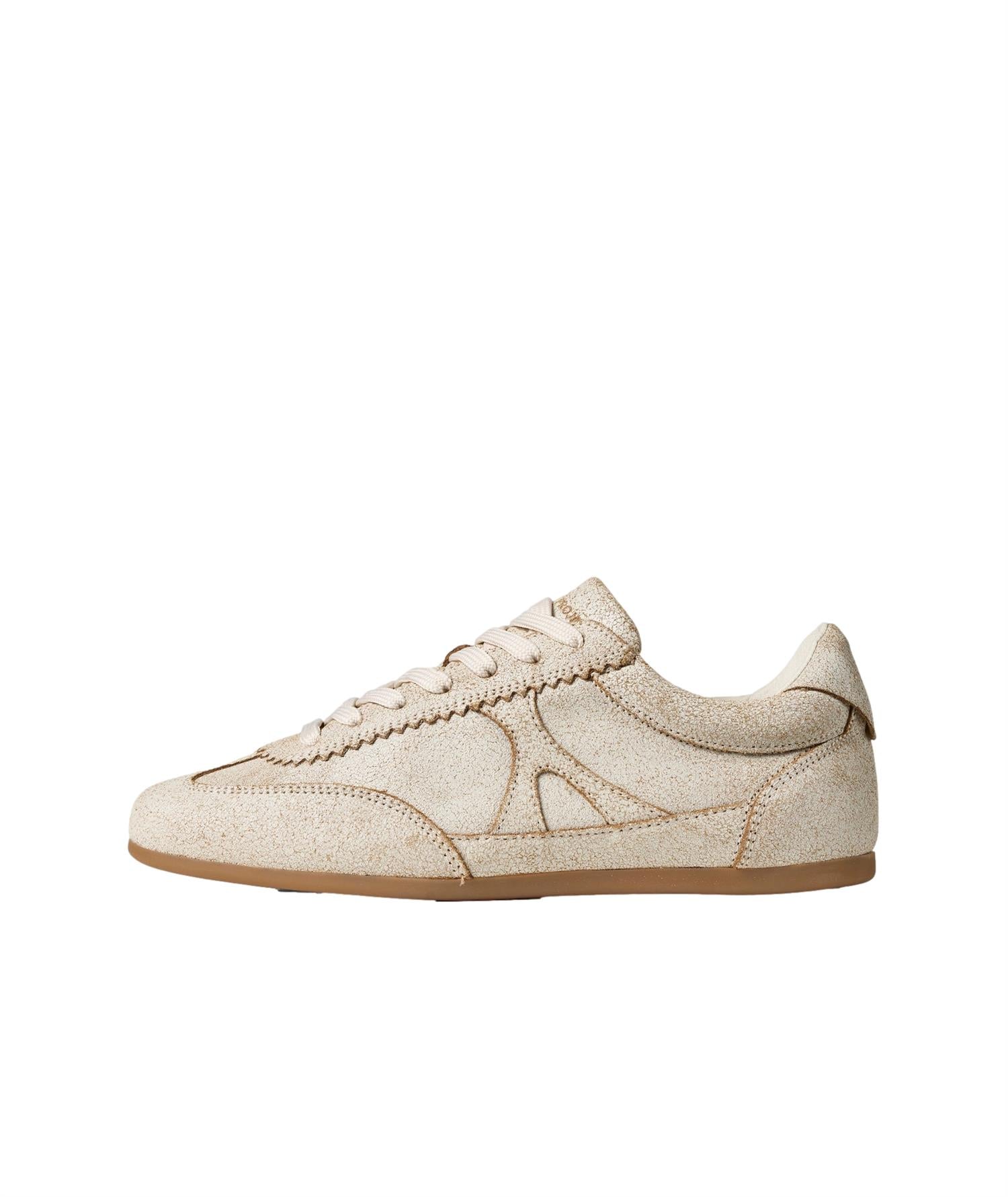 Garment Project Bea - Off-White Cracked Leather Sko Off-White