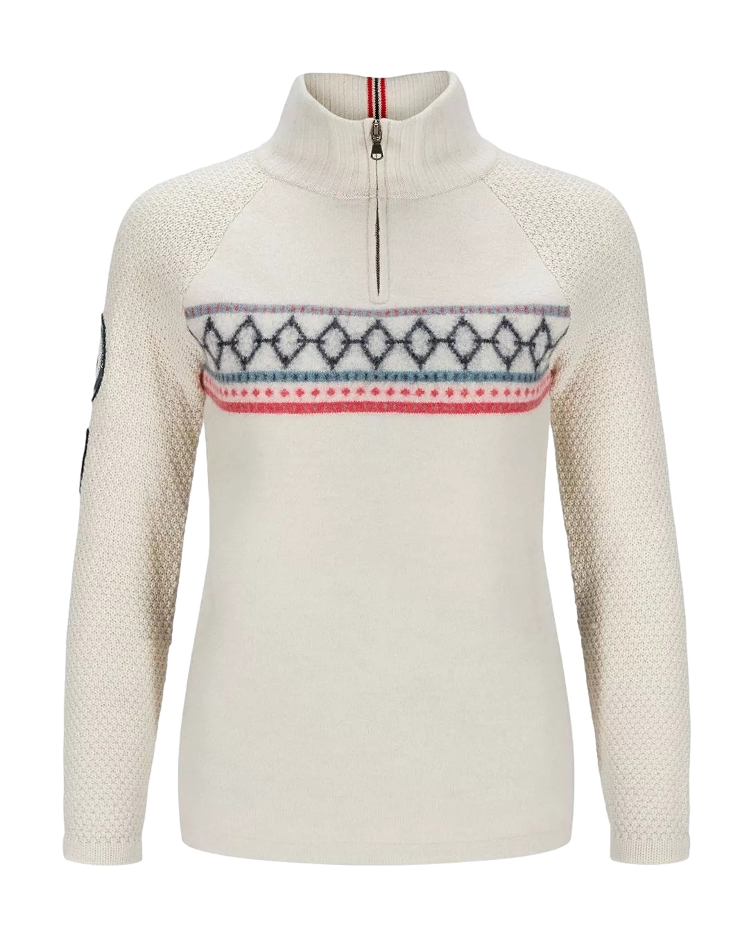 Amundsen Boiled Ski Sweater Womens Genser Beige Mønster - modostore.no