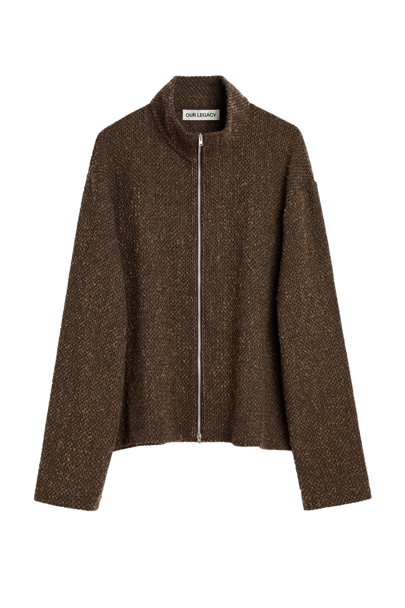 Our Legacy Shrunken Fullzip Polo Cardigan Brun Melert - modostore.no