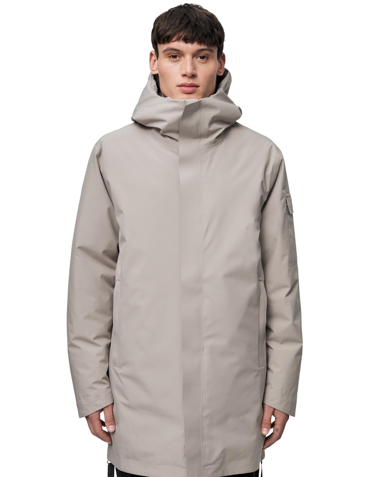 Blæst Olden Primaloft Parka Low Tide Jakke Beige Grå
