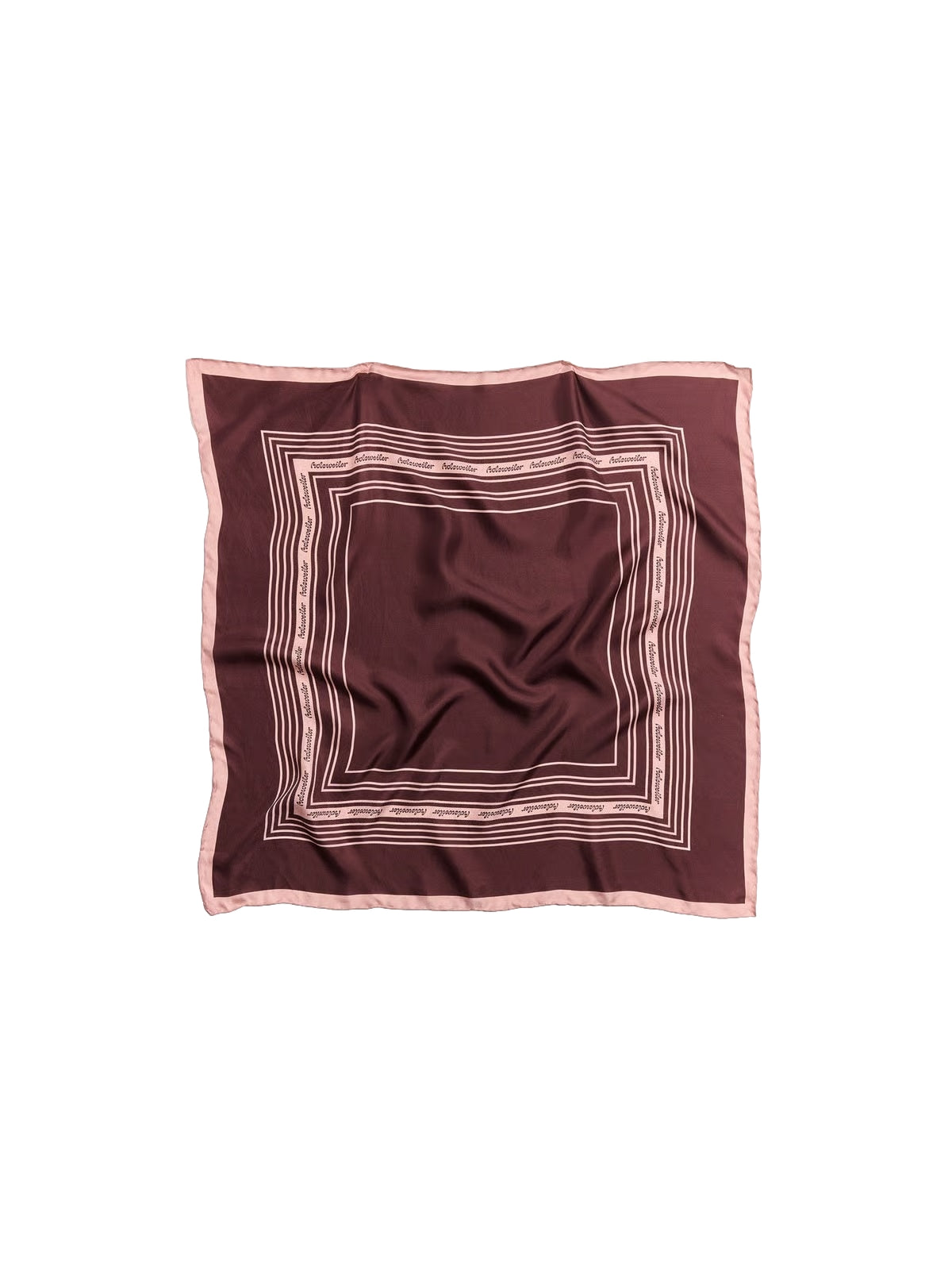 Holzweiler Contrasting Fine Silk Scarf Skjerf Burgunder