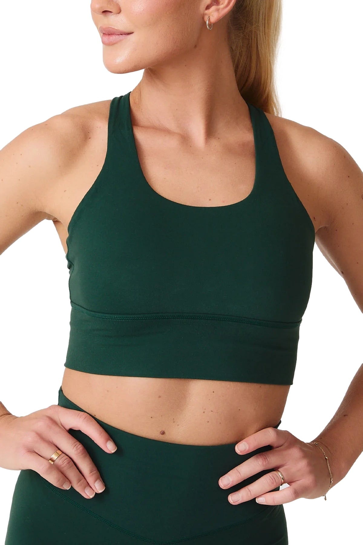 MCB Sportswear Strap Bra Topp Flaskegrønn