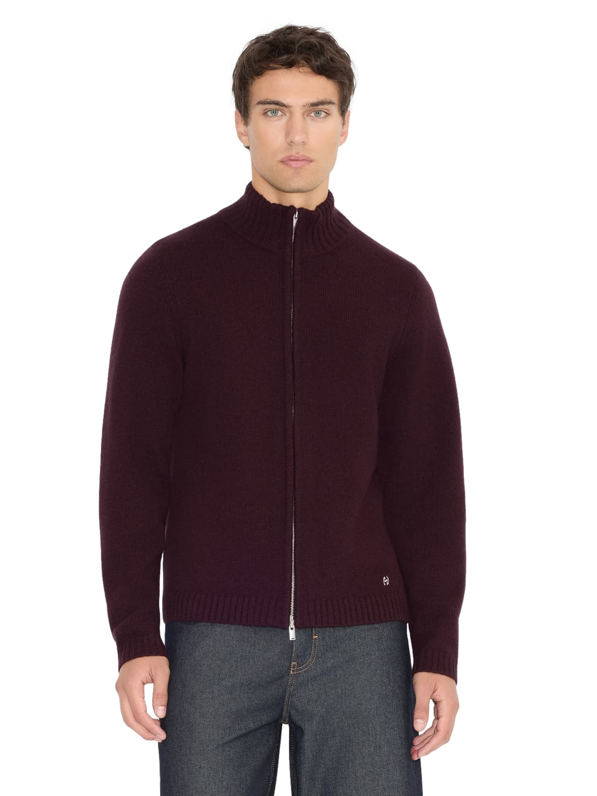 Holzweiler Andreas Zip-Up Cardigan Cardigan Burgunder