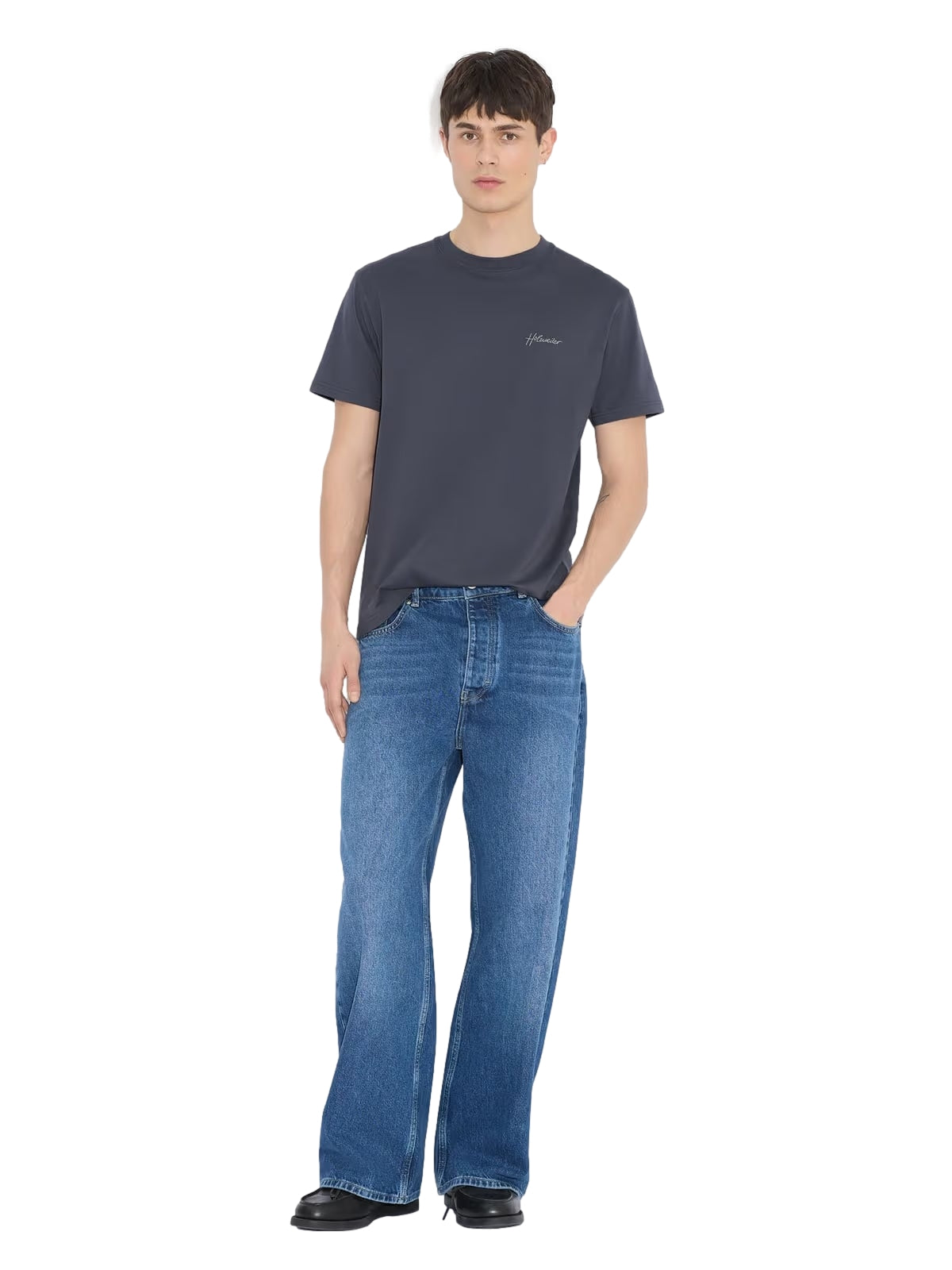 Holzweiler Tucker Embroidery Tee T-shirt Grå - modostore.no