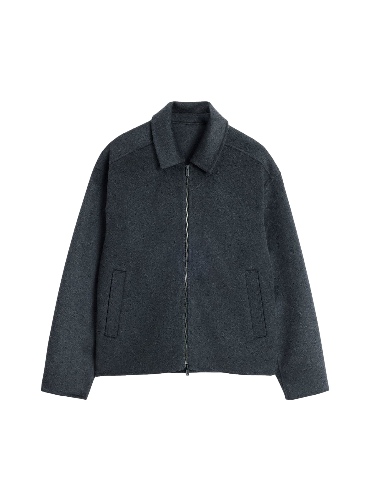 Holzweiler Chive Zip-Up Wool Jacket Jakke Vasket Sort