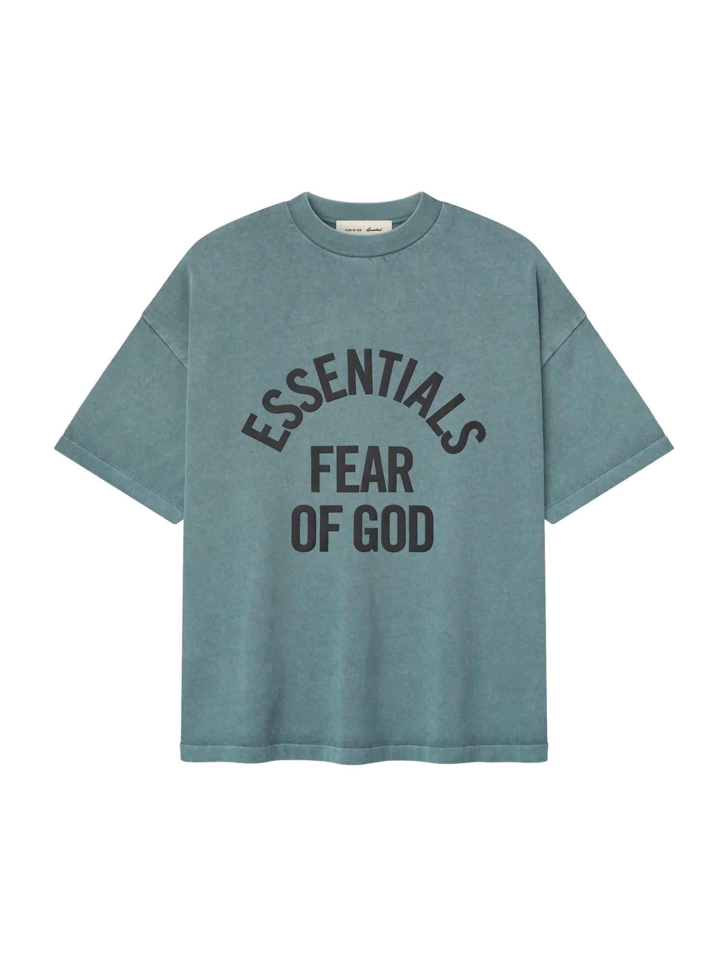 Fear of God Essentials Campus 90's Short Sleeve Tee T-shirt Blå - modostore.no