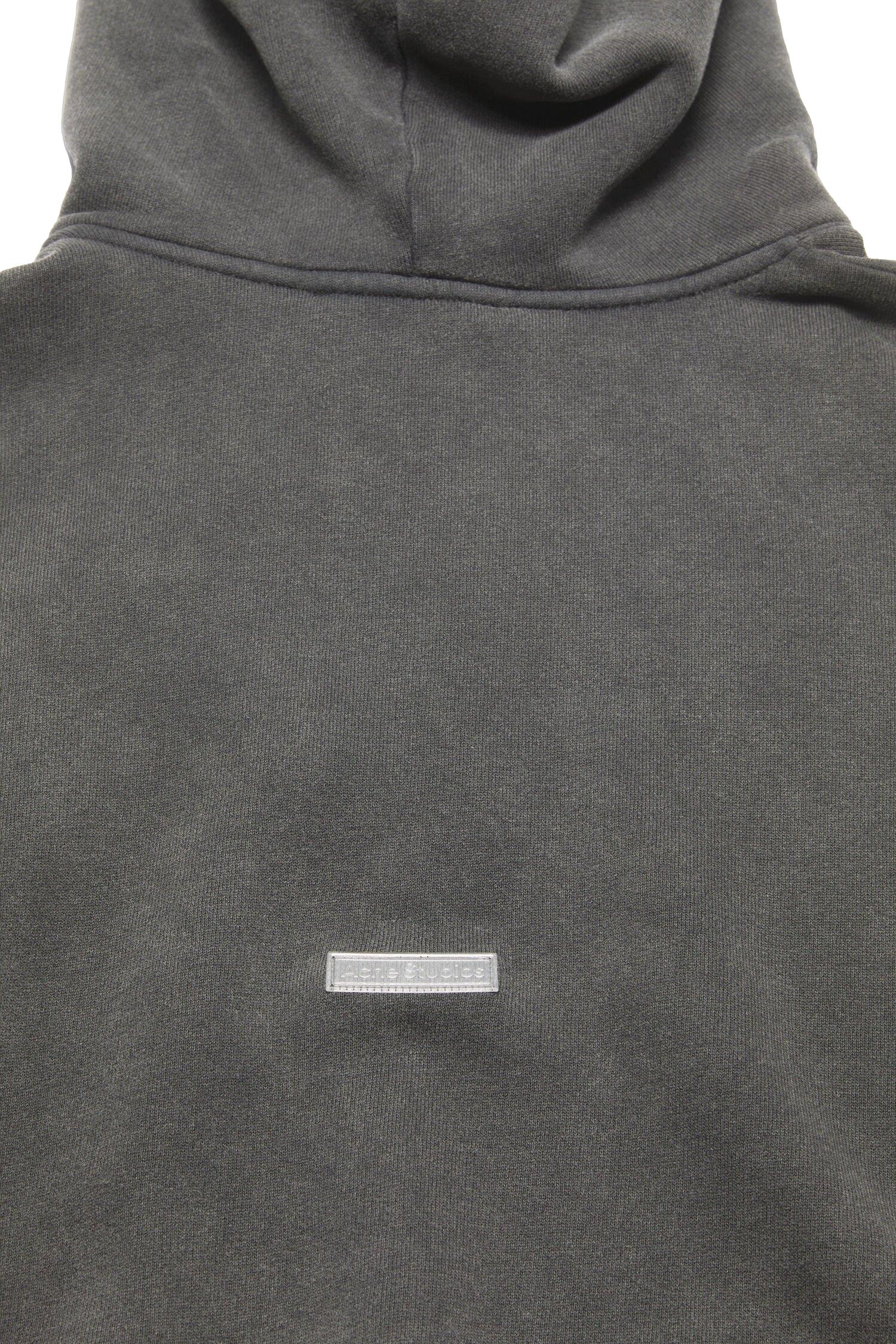 Acne Hooded Sweater Logo Patch Hettegenser Mørkegrå