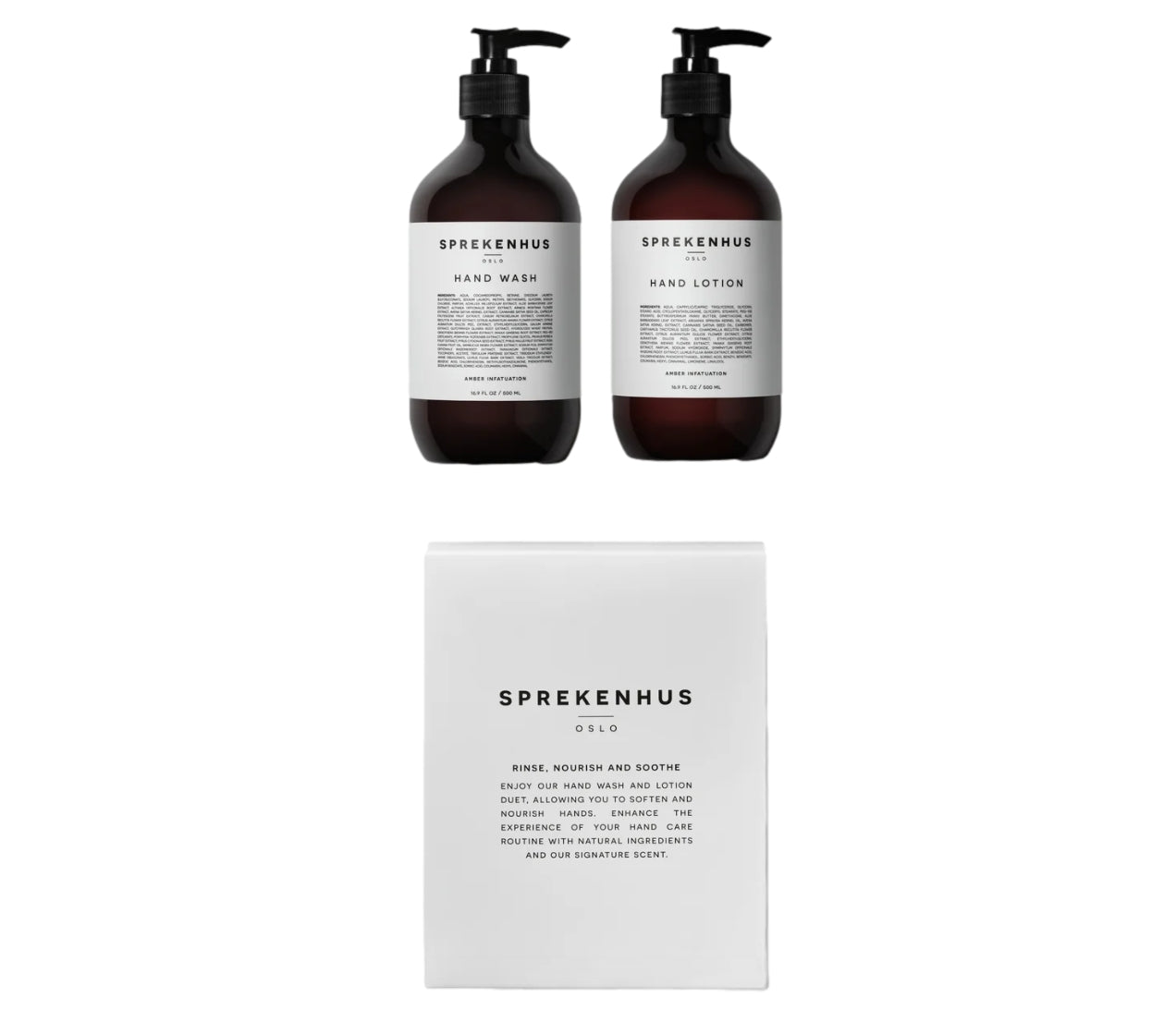 Sprekenhus Hand Wash and Lotion Kit - Amber Infatuation Håndsåpe Gjennomsiktig - modostore.no