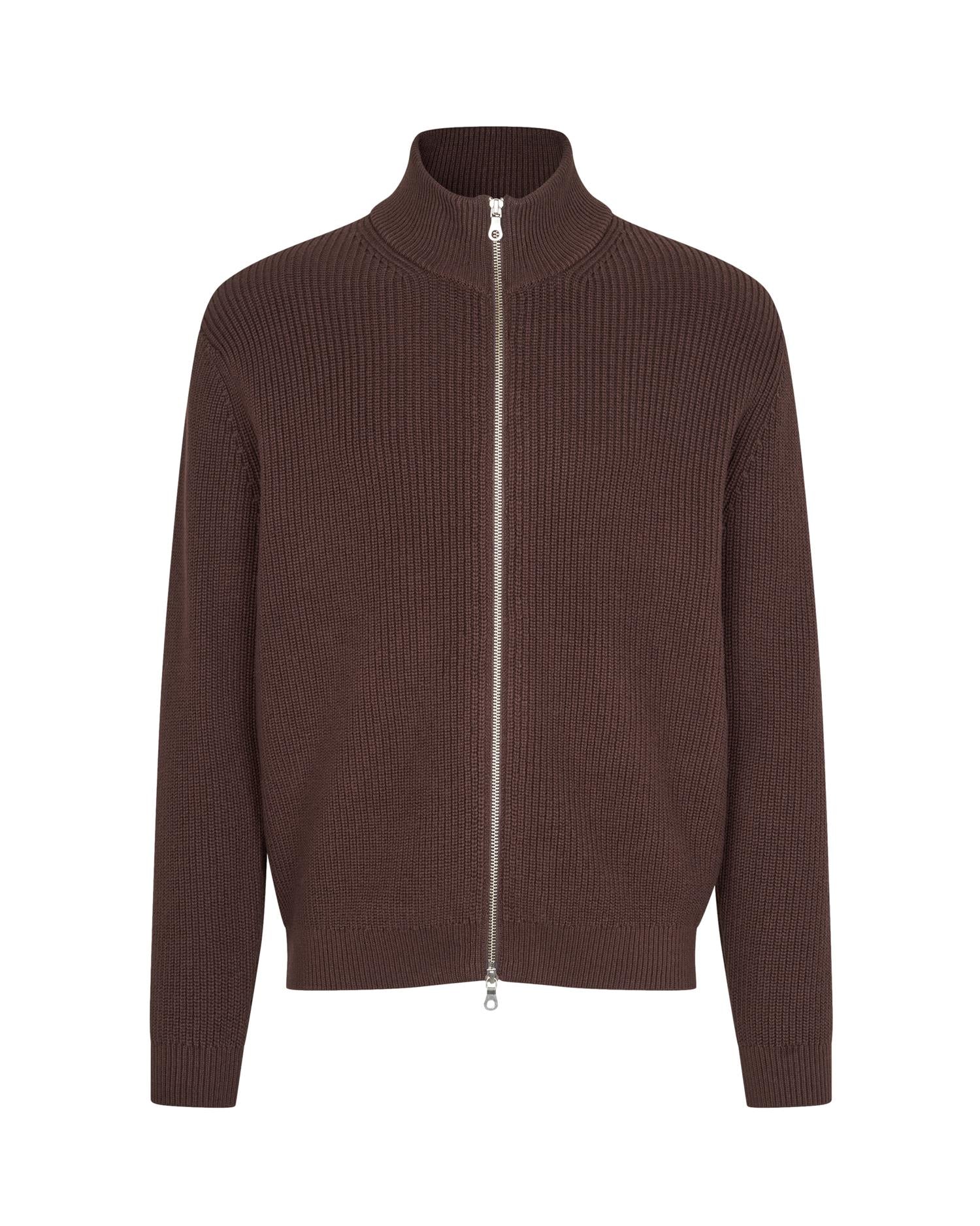 Garment Project Norman Brown Cardigan Rødbrun