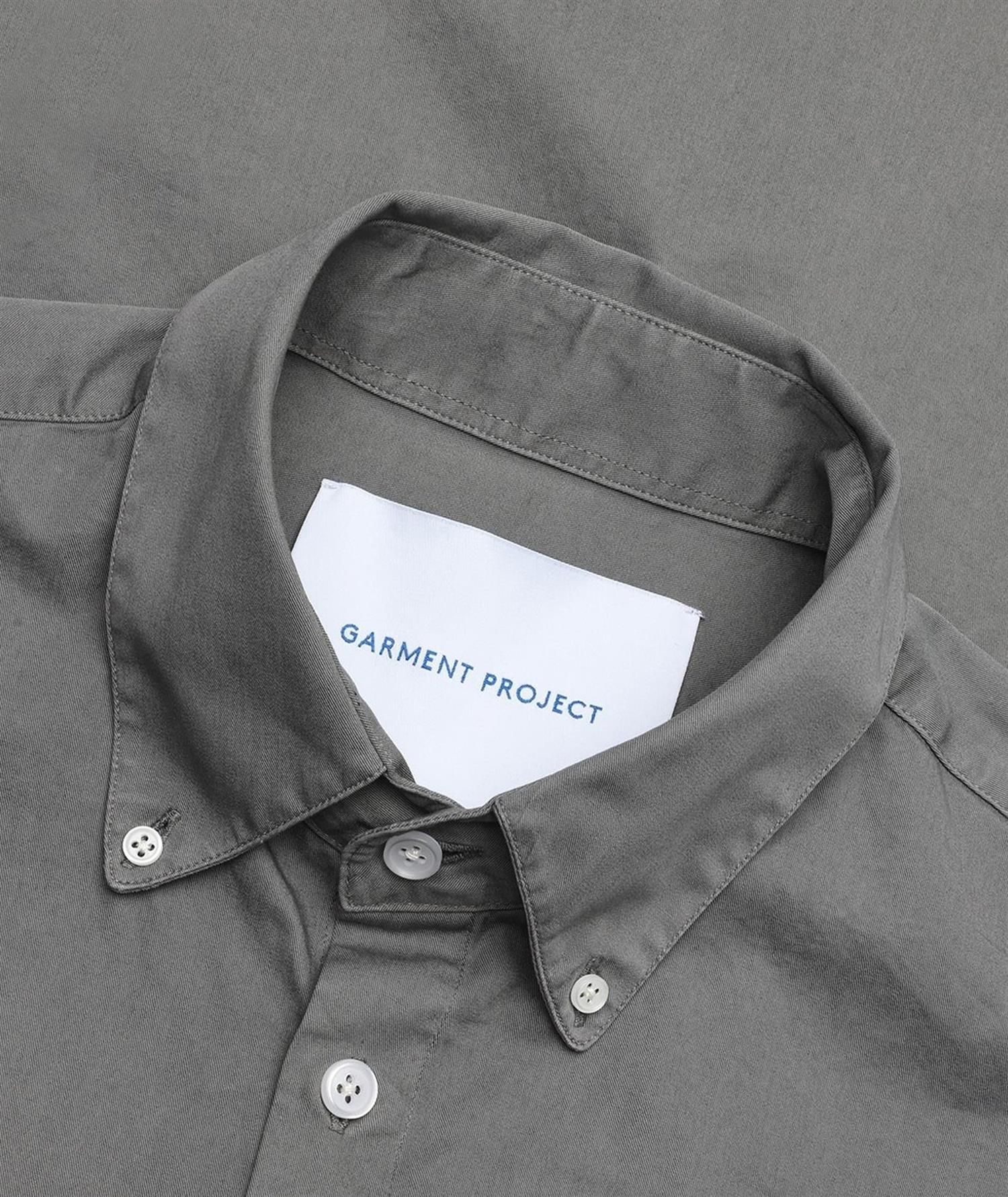 Garment Project Relaxed LS Button Down Shirt Skjorte Lysegrå - modostore.no