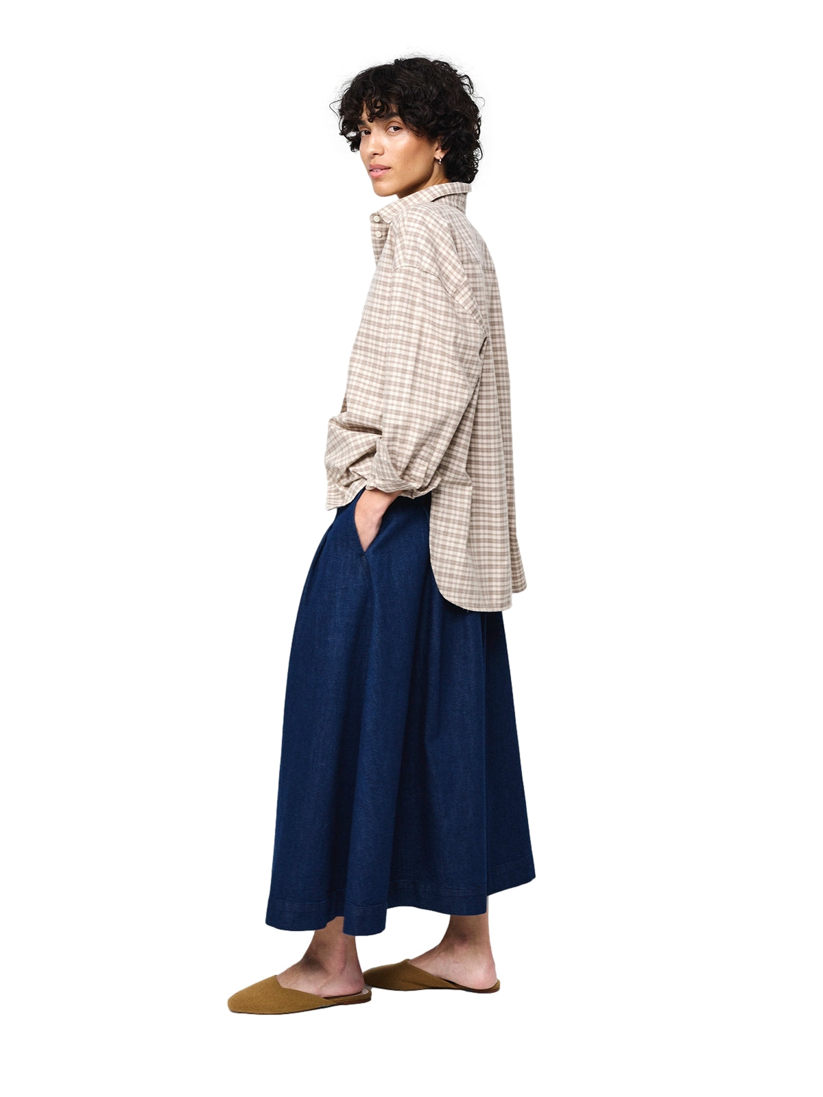 Julie Josephine Edwina Flannel Shirt Skjorte Taupe