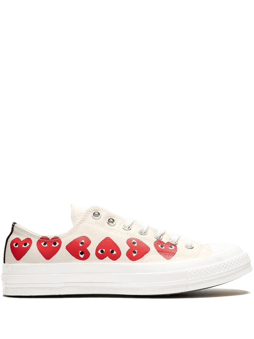 Shop Comme des Garcons Play x Converse CDG Multi LOW Top White Sko Off White Norsk rask levering