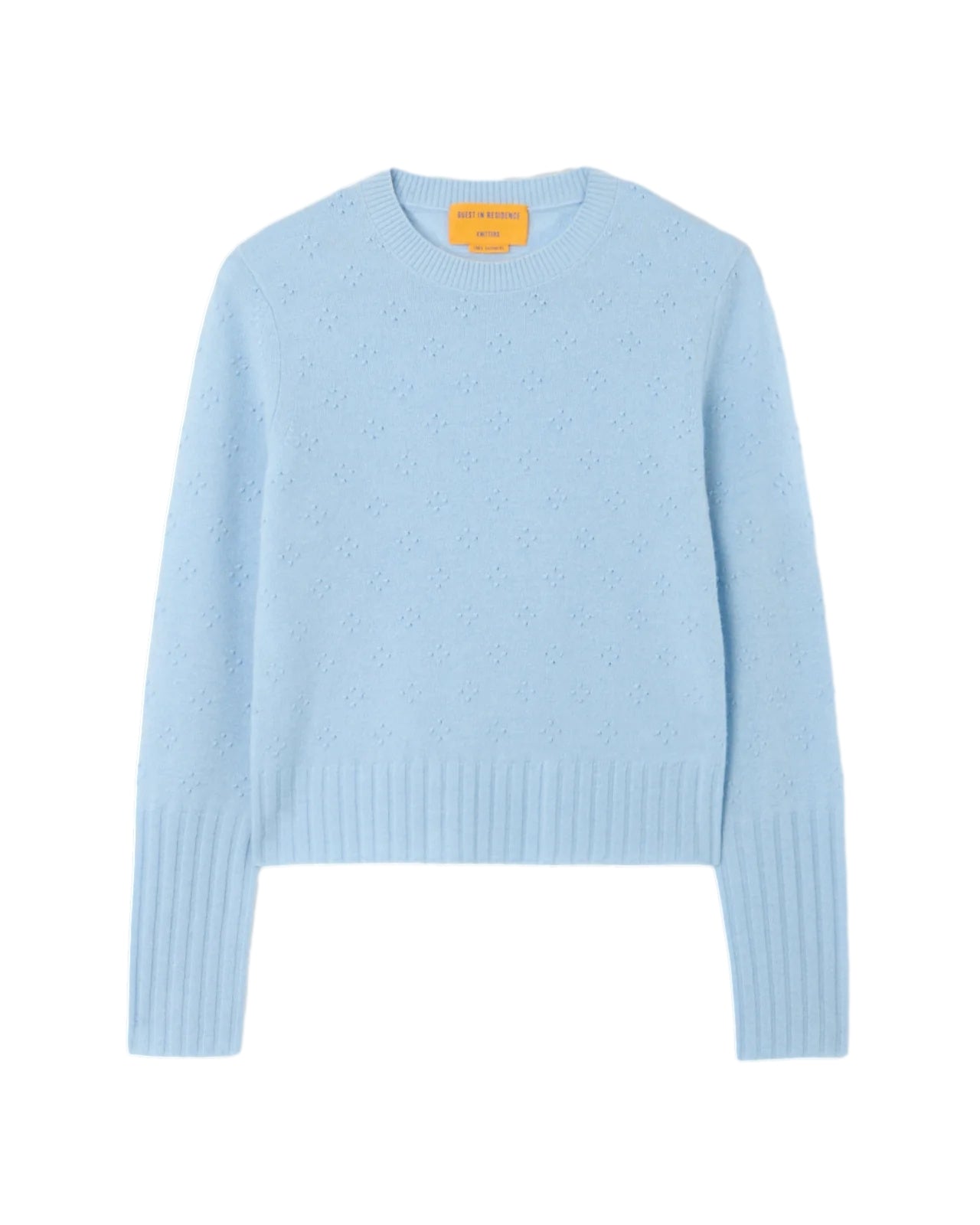 Guest In Residence Compass Shrunken Crew Genser Lyseblå - modostore.no