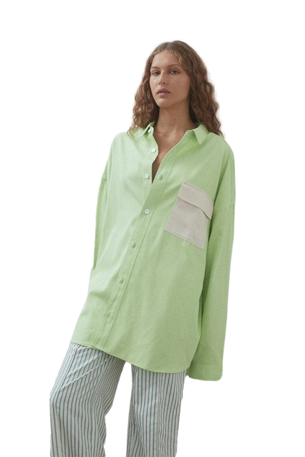 Blanca Studio George Shirt Skjorte Limegrønn - modostore.no