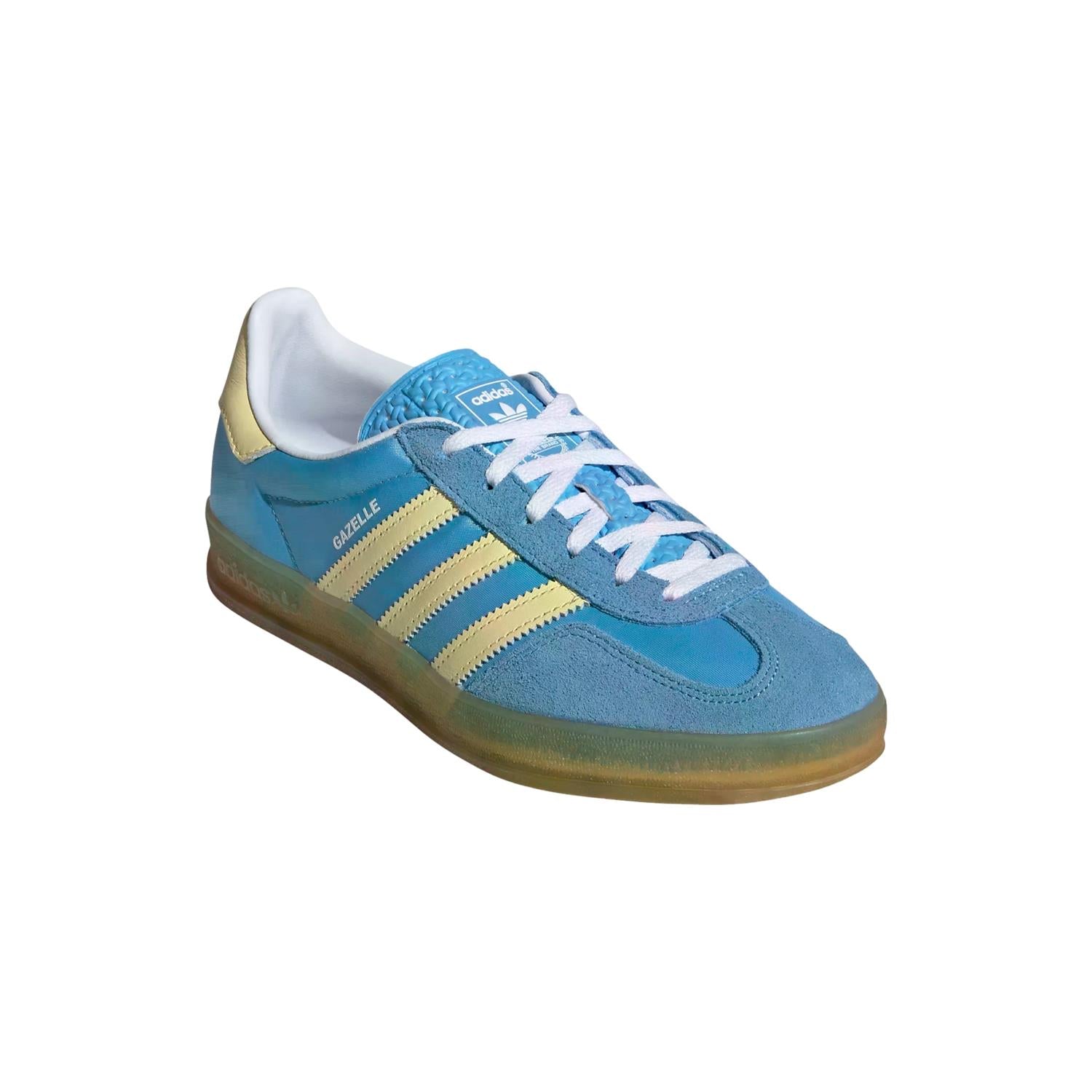 Adidas Gazelle Indoor W Sko Blå Og Gul - modostore.no