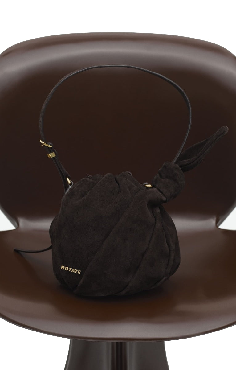 ROTATE Suede Bon Bon Bag Veske Mørkebrun - modostore.no