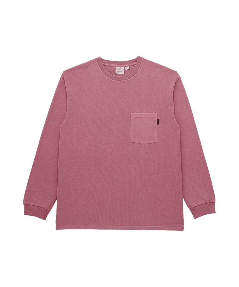 Gramicci L/S Pocket Tee Pigment Dyed Longsleeve Rosa - modostore.no