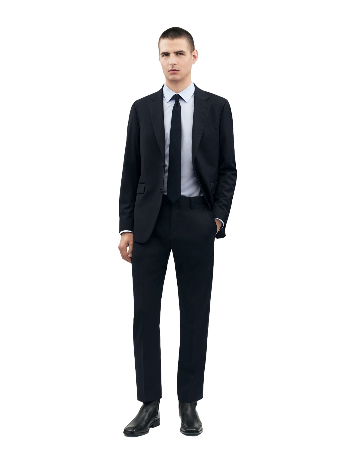 Tiger of Sweden Tenses Travel Suit Straight Pants Dressbukse Navy
