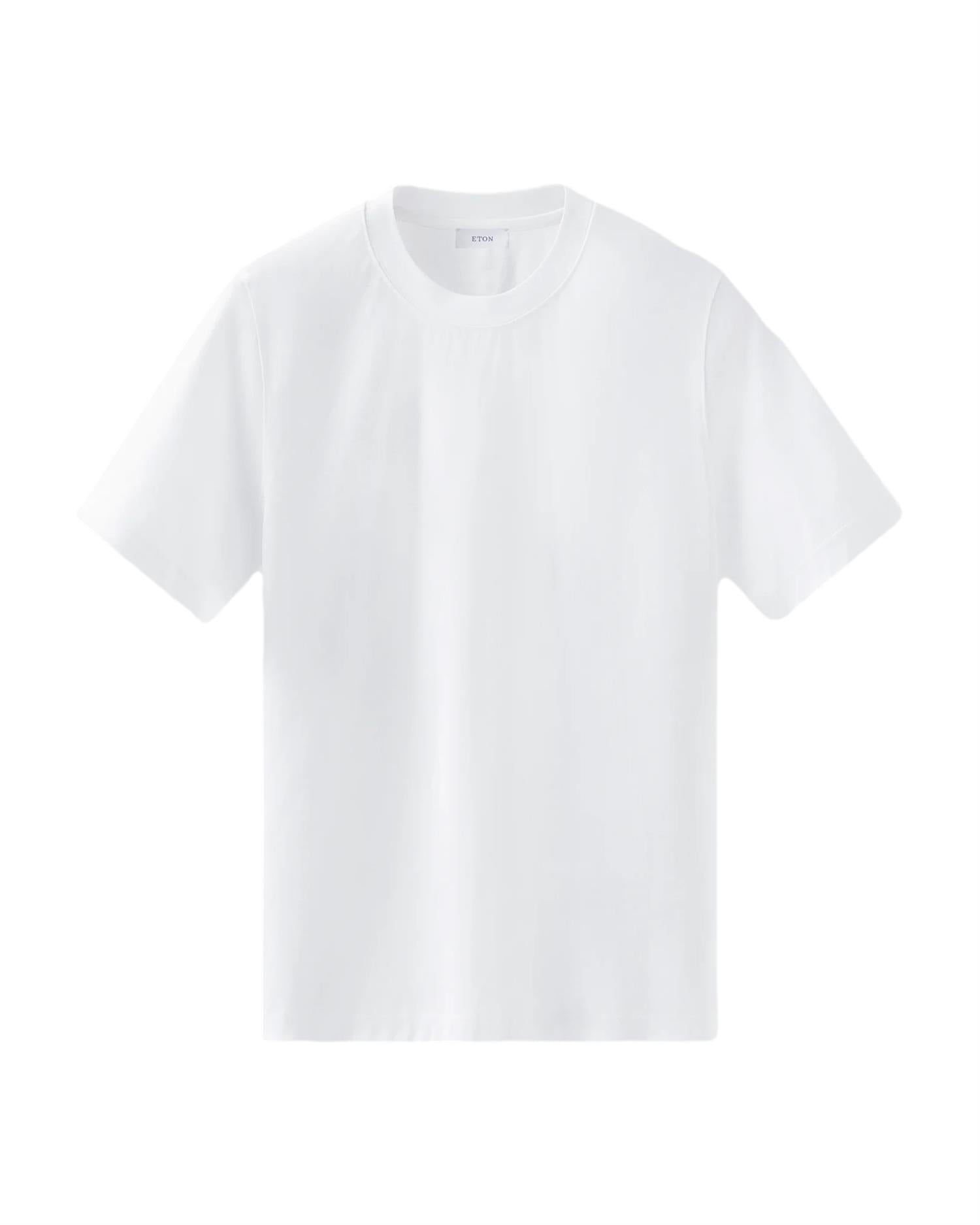 Eton Filo di Scozia T-shirt T-shirt Hvit - modostore.no