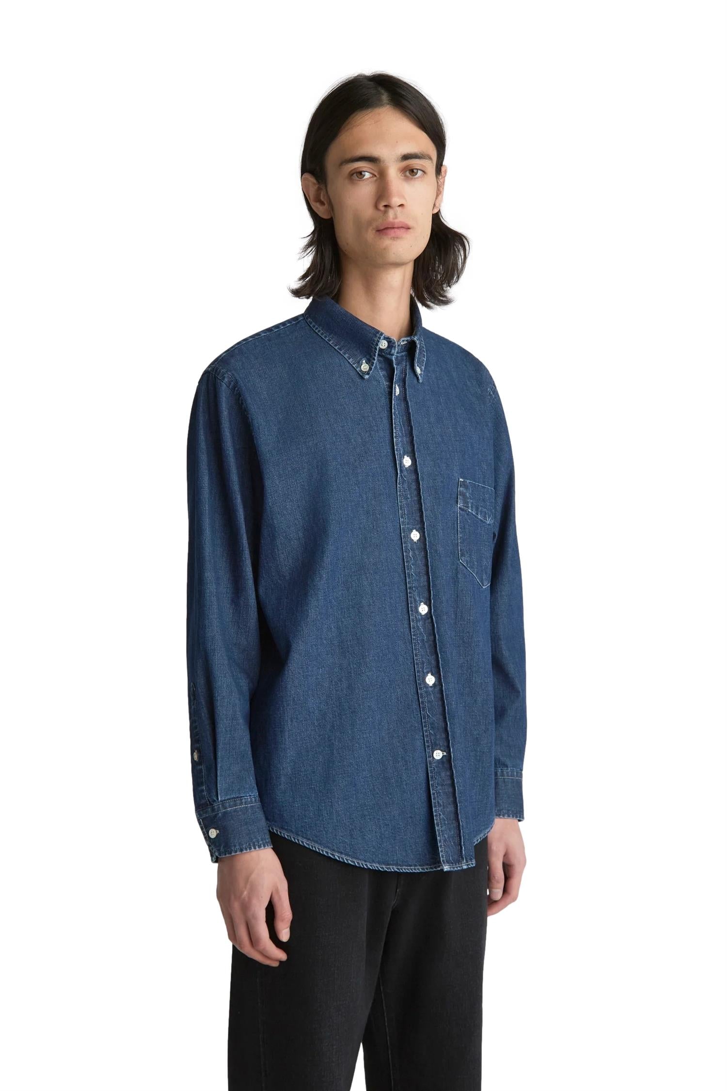 Livid Henrey Japan Indigo Dusk Skjorte Mørkeblå - modostore.no