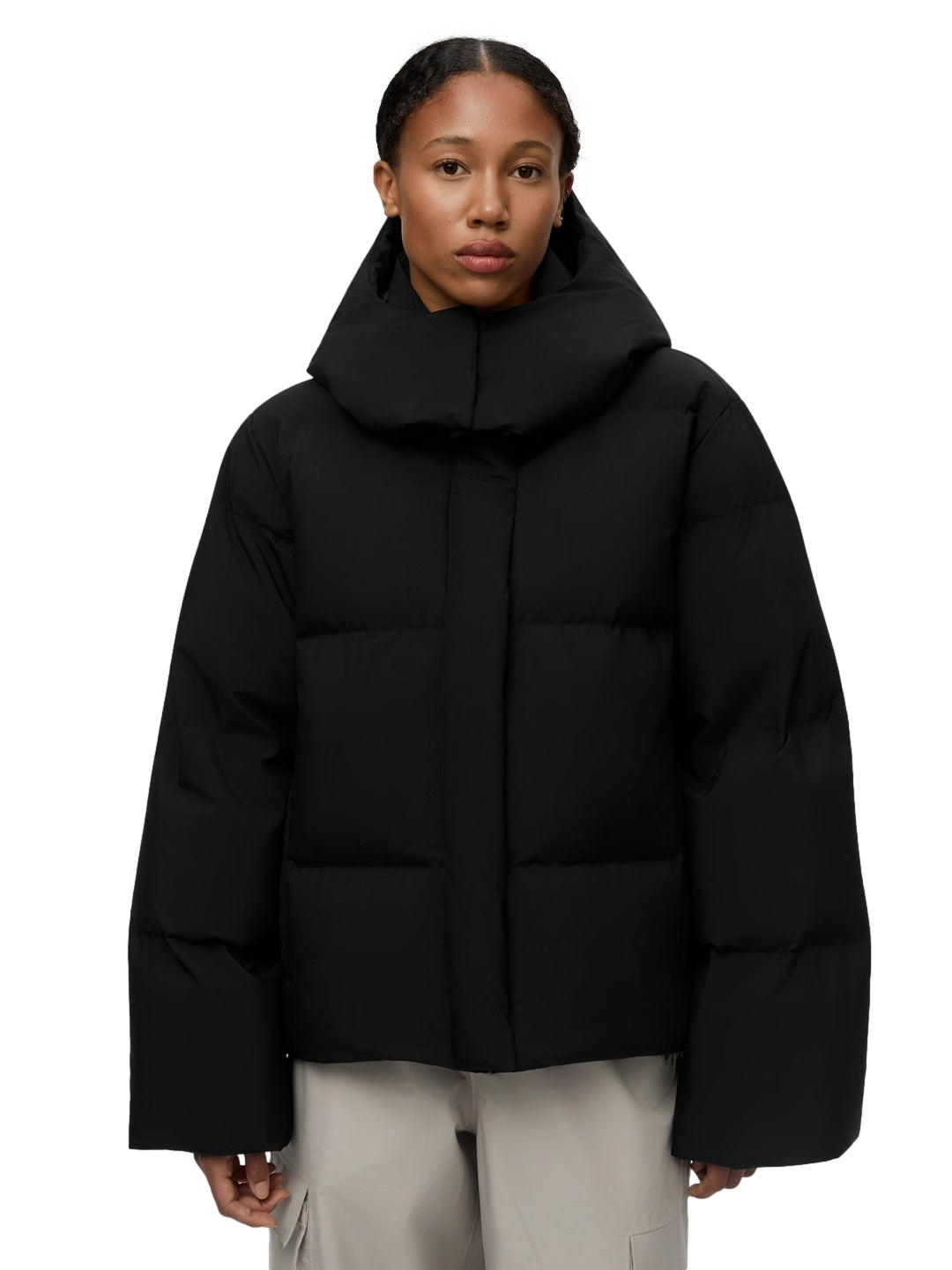 Blæst Selje Down Jacket Black Jakke Sort