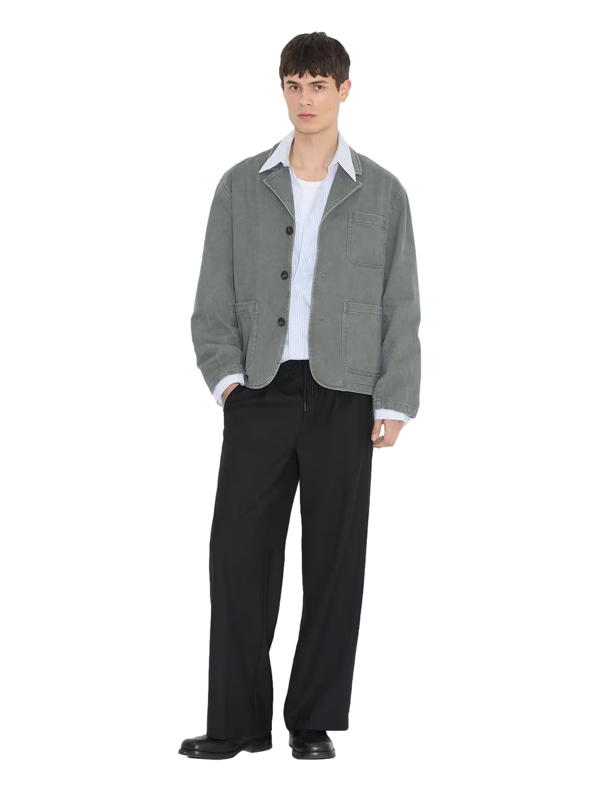 Holzweiler Relaxed Twill Blazer Blazer Gråblå - modostore.no