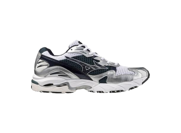 Mizuno Wave Rider 10 Sko Hvit Og Mørkeblå - modostore.no