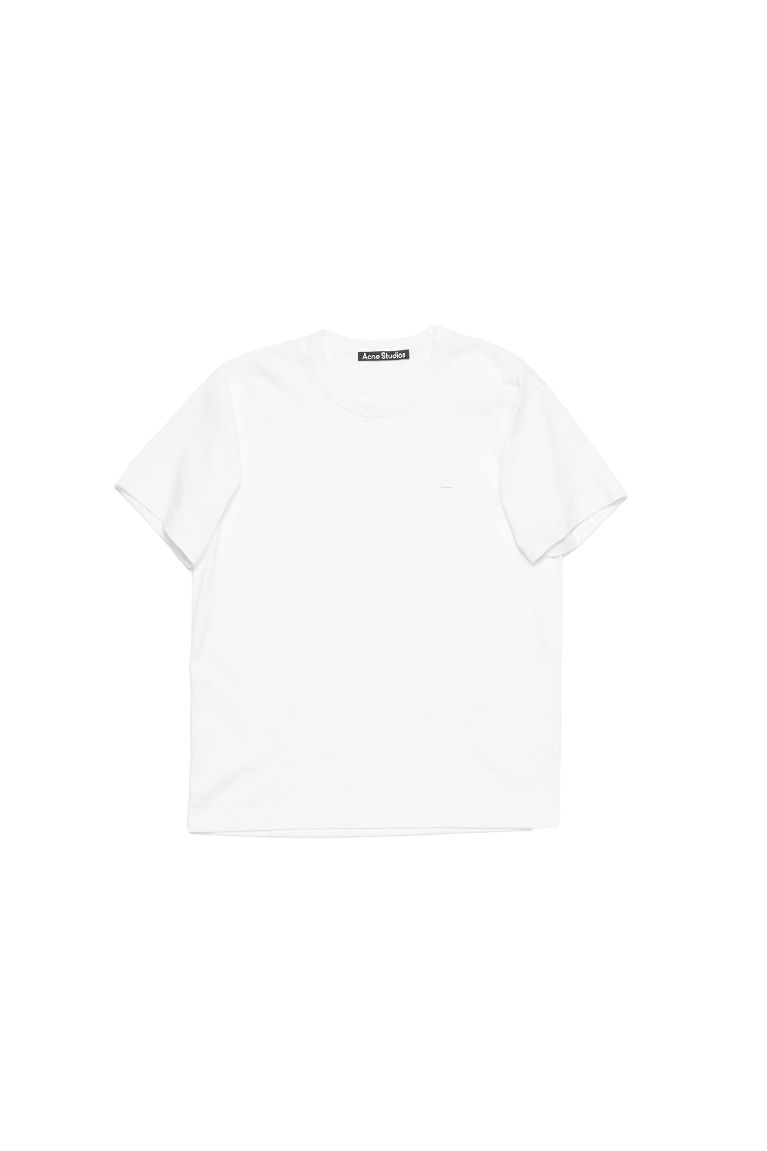 Acne Mini Face Logo T-shirt T-shirt Hvit - modostore.no