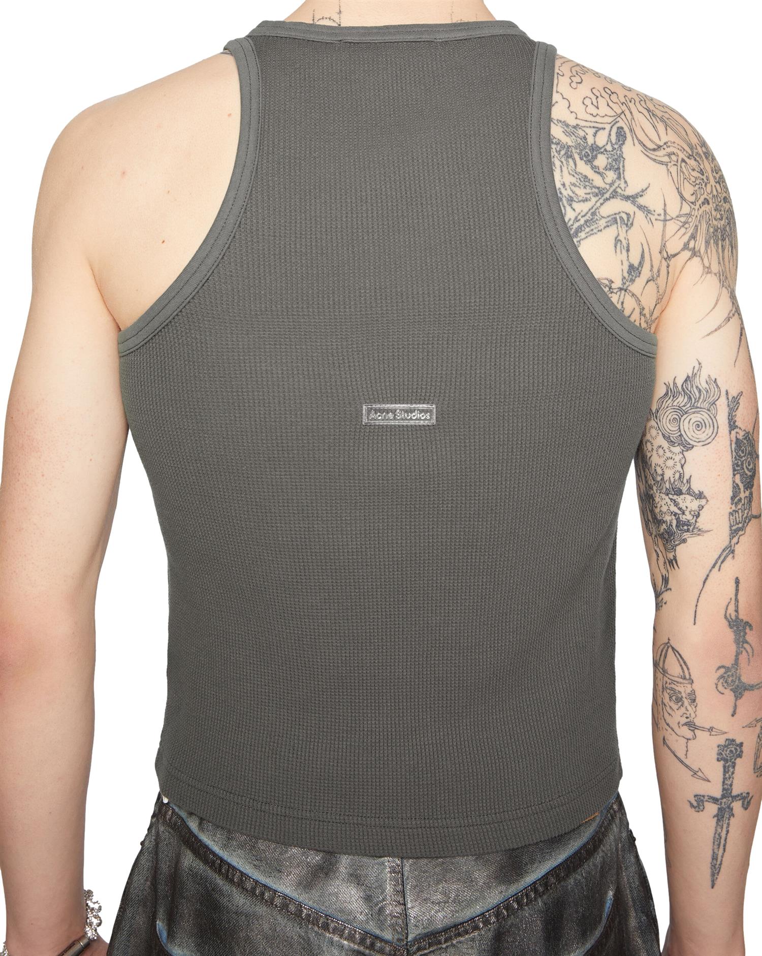 Acne Tank Top Fitted Singlet Grå - modostore.no