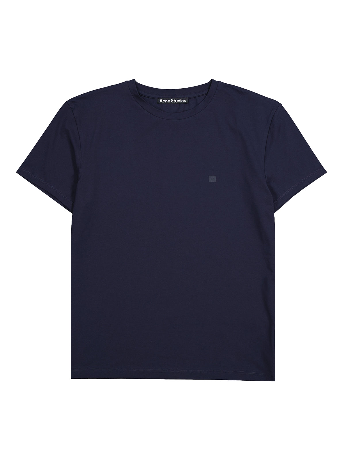 Acne Regular Fit Face T-Shirt T-shirt Navy - modostore.no