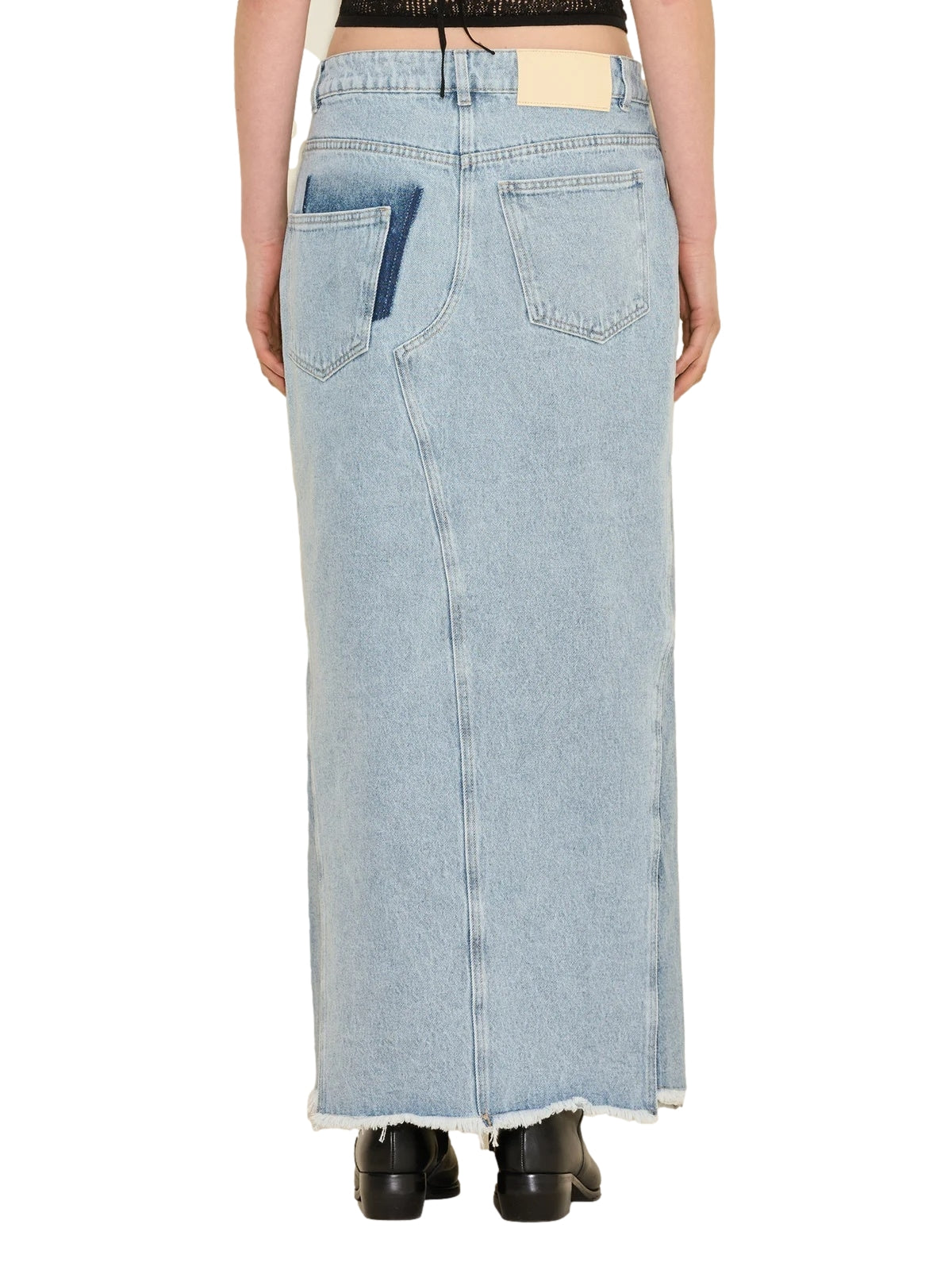 Holzweiler Louisa Long Denim Skirt Skjørt Denim - modostore.no