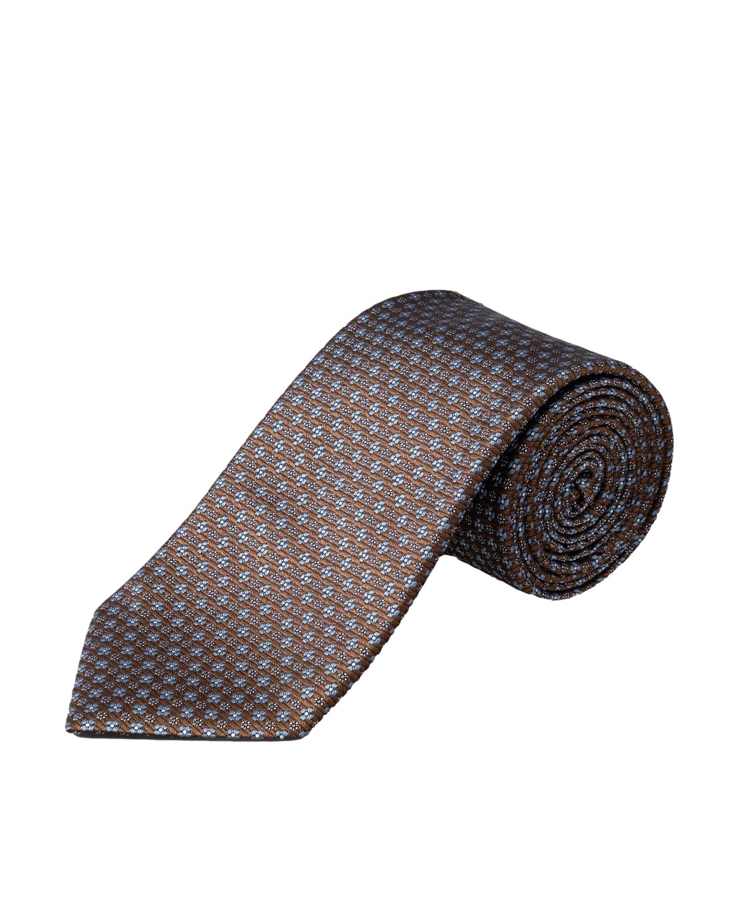 Eton Floral Woven Silk Tie Slips Burgunder Mønster