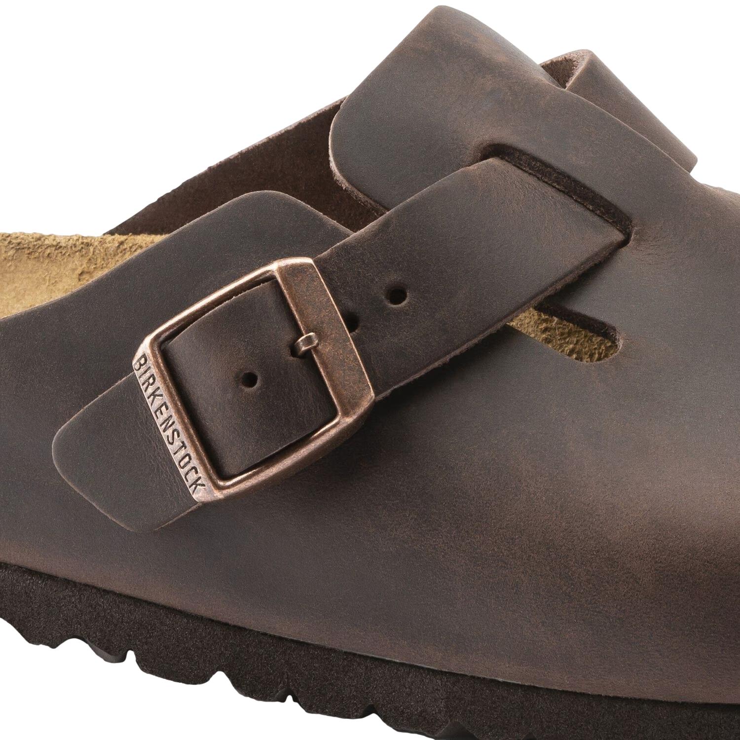 Birkenstock Boston Natural Leather Narrow Oiled Habana Sko Mørkebrun - modostore.no